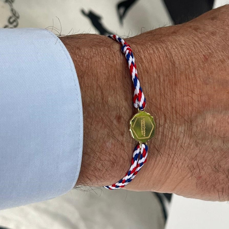 Bracelet cordon médaille signature histoires françaises made in france ecoresponsable