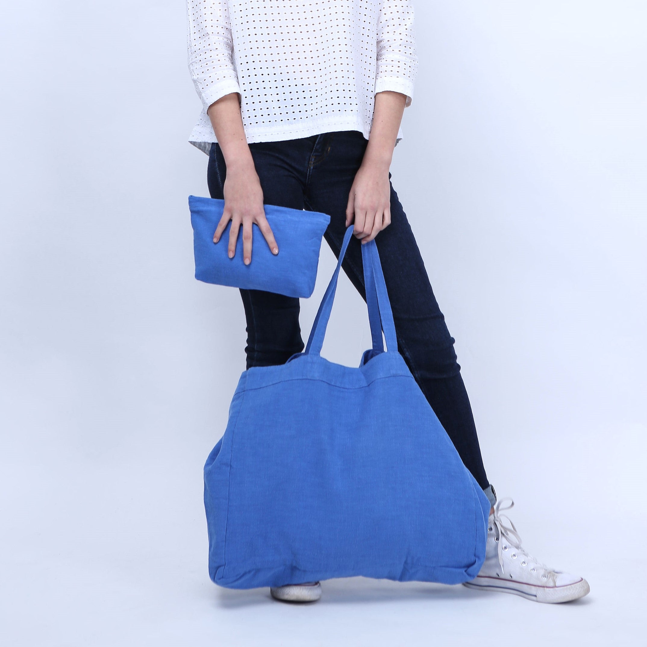 Indigo Blue Large Shopping Bag