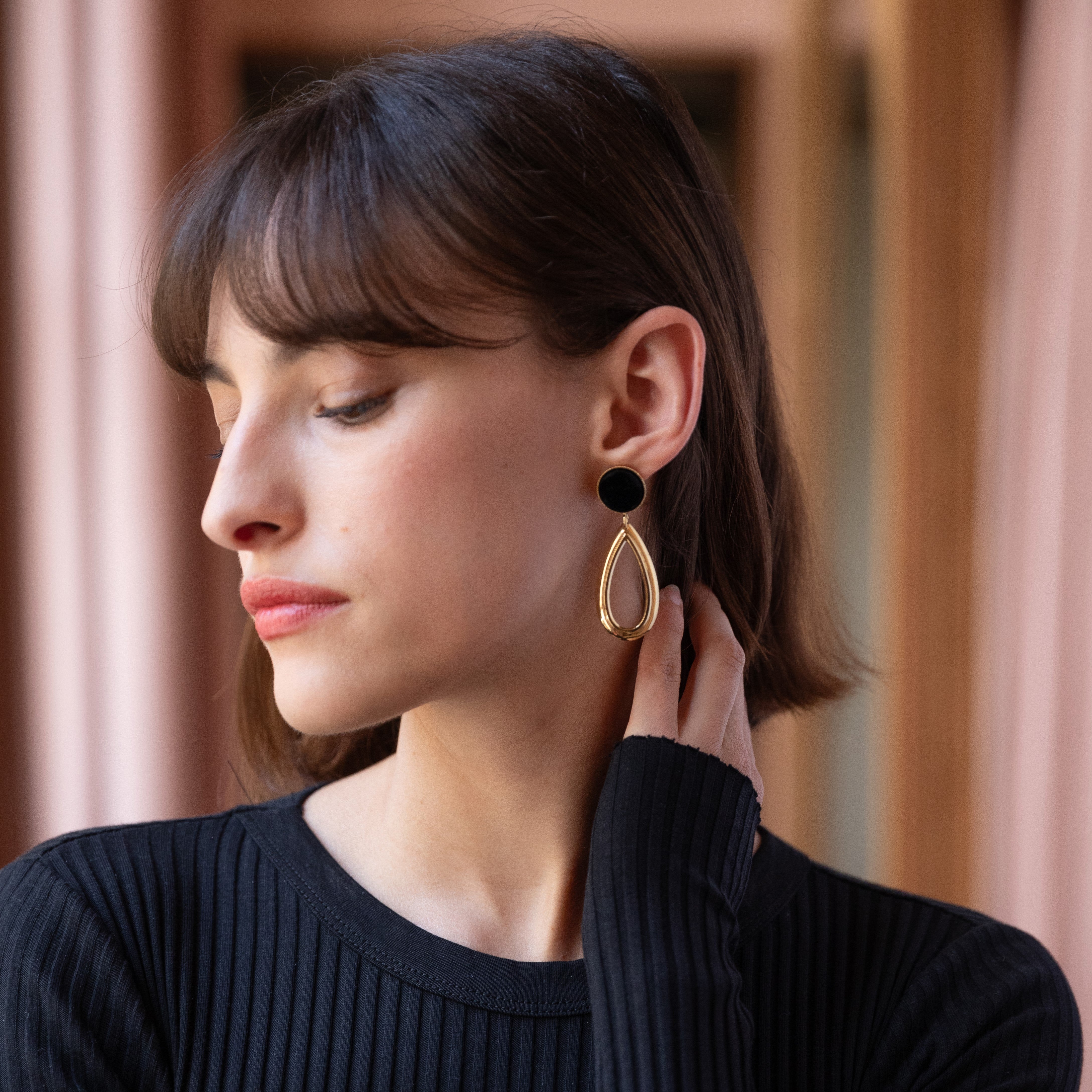 BOUCLES D'OREILLES ICONE S BARBARISME RUBIS MADE IN FRANCE