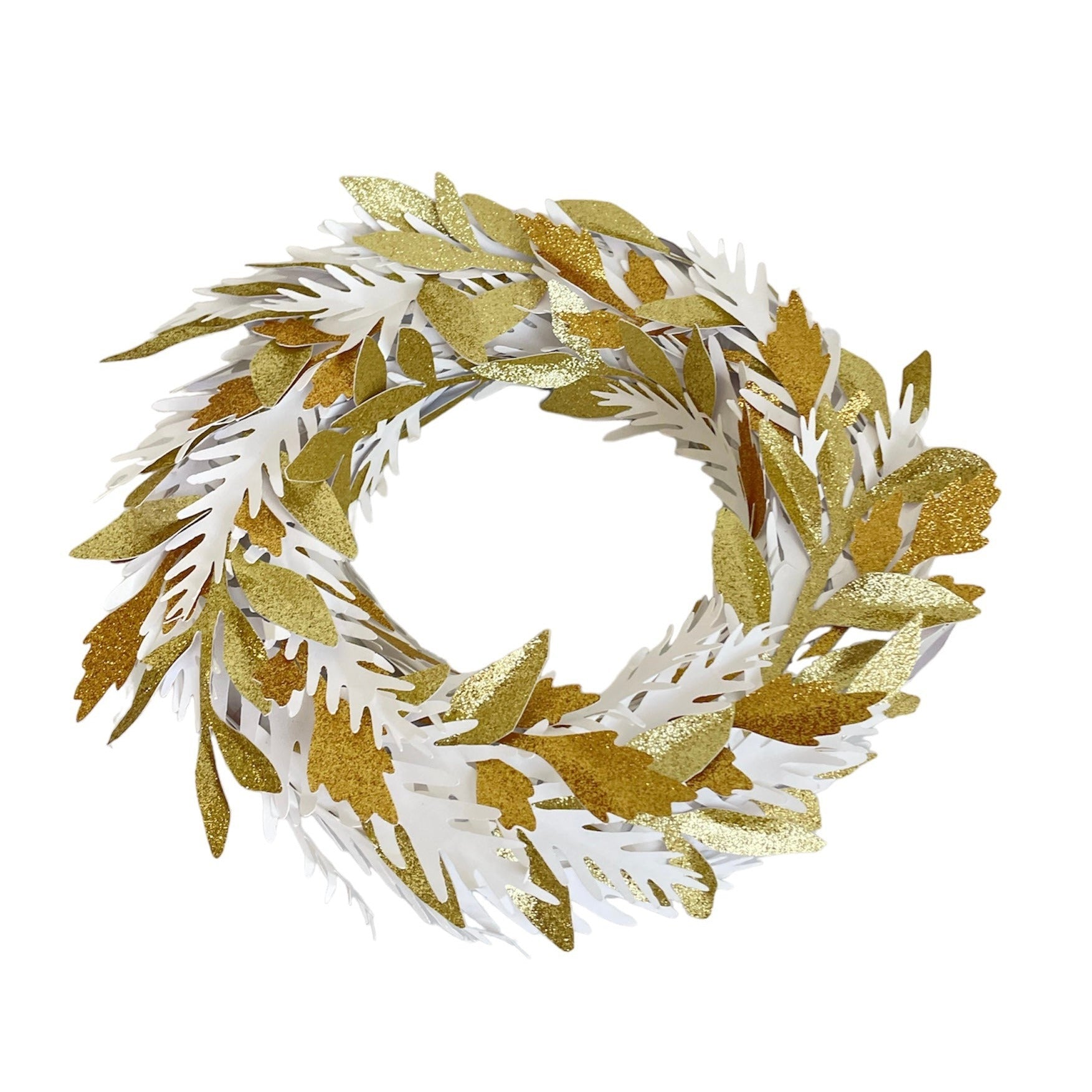 Couronne Neige en papier découpé, MELINA VASSEREAU, made in France et écoresponsable