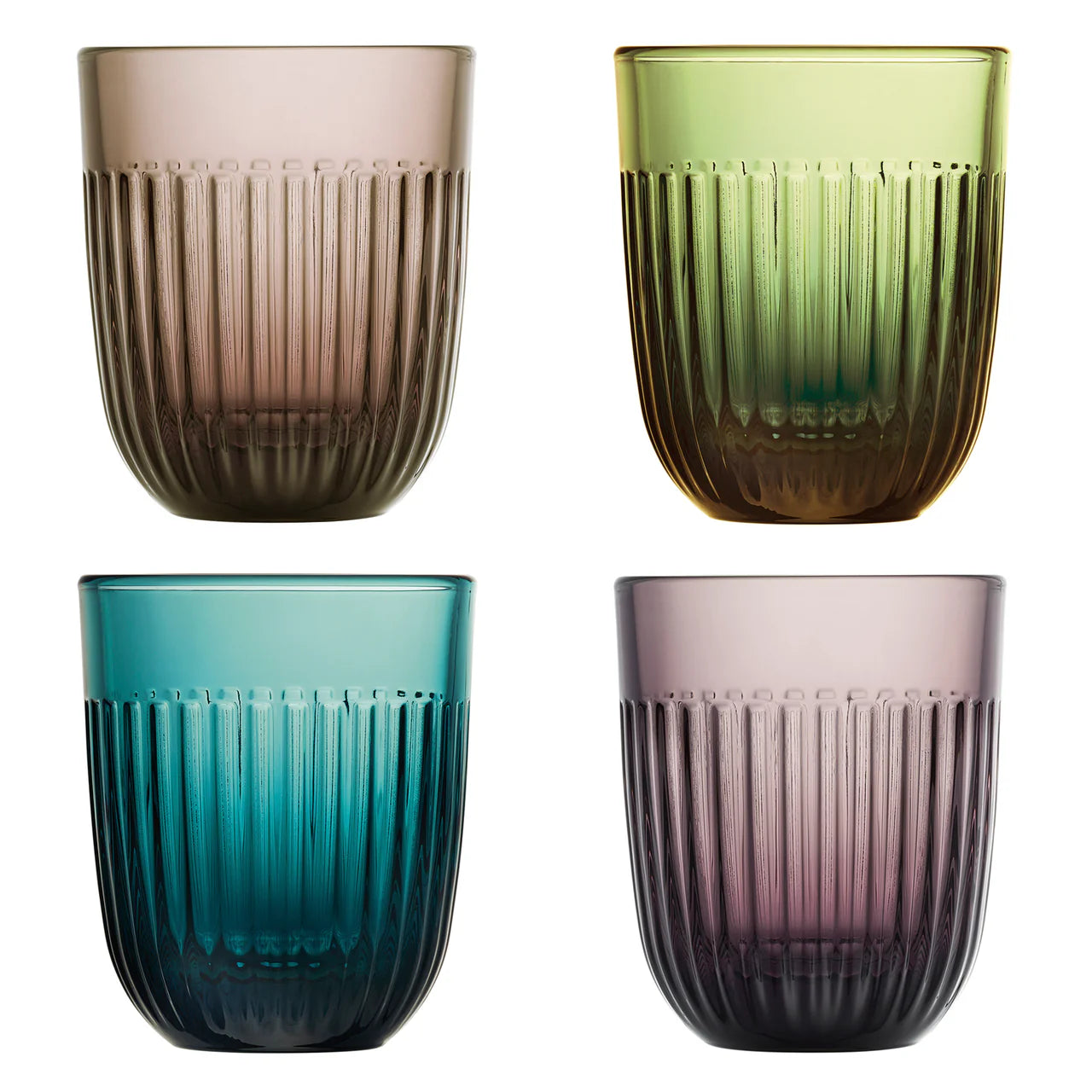 Set de 4 verres de couleurs made in France
