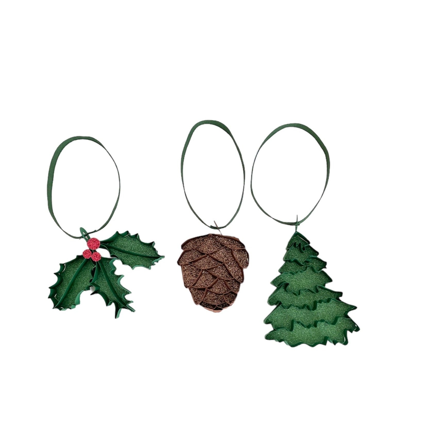 Coffret 3 boules en papier découpé Nature, MELINA VASSEREAU, made in France et écoresponsable