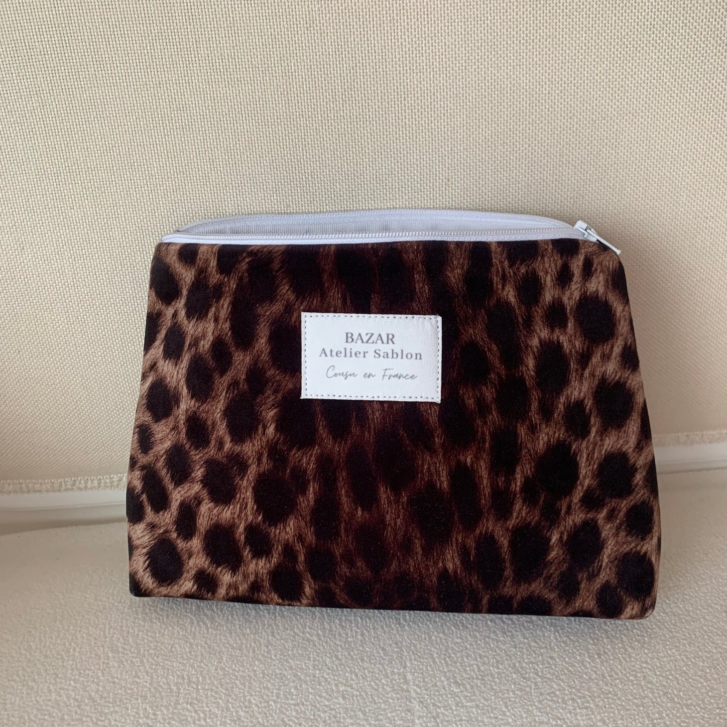 Pochette imprimé animalier made in France, BAZAR ATELIER SABLON