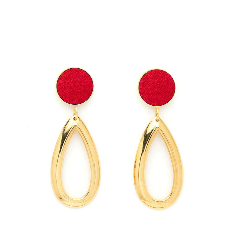 BOUCLES D'OREILLES ICONE S BARBARISME RUBIS MADE IN FRANCE