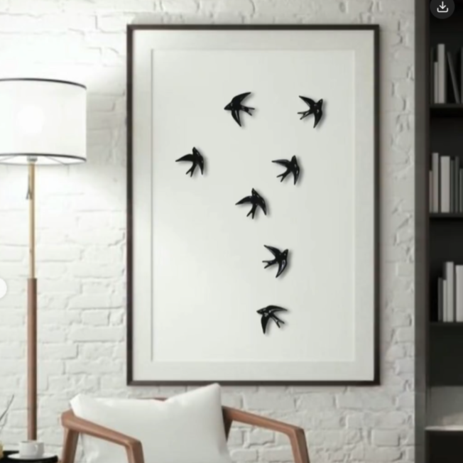 Volage wall decoration Black enamel