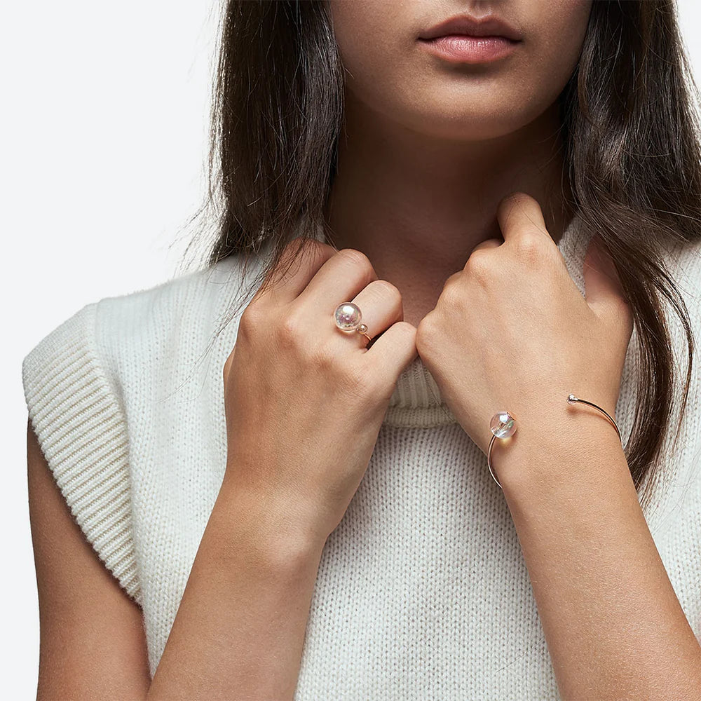 Bague duo de perles made in France