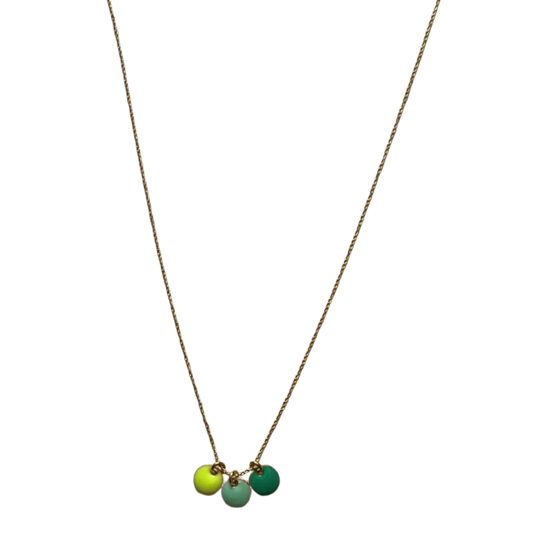 COLLIER 3 MEDAILLES EMAILLEES GUILA PARIS MADE IN FRANCE