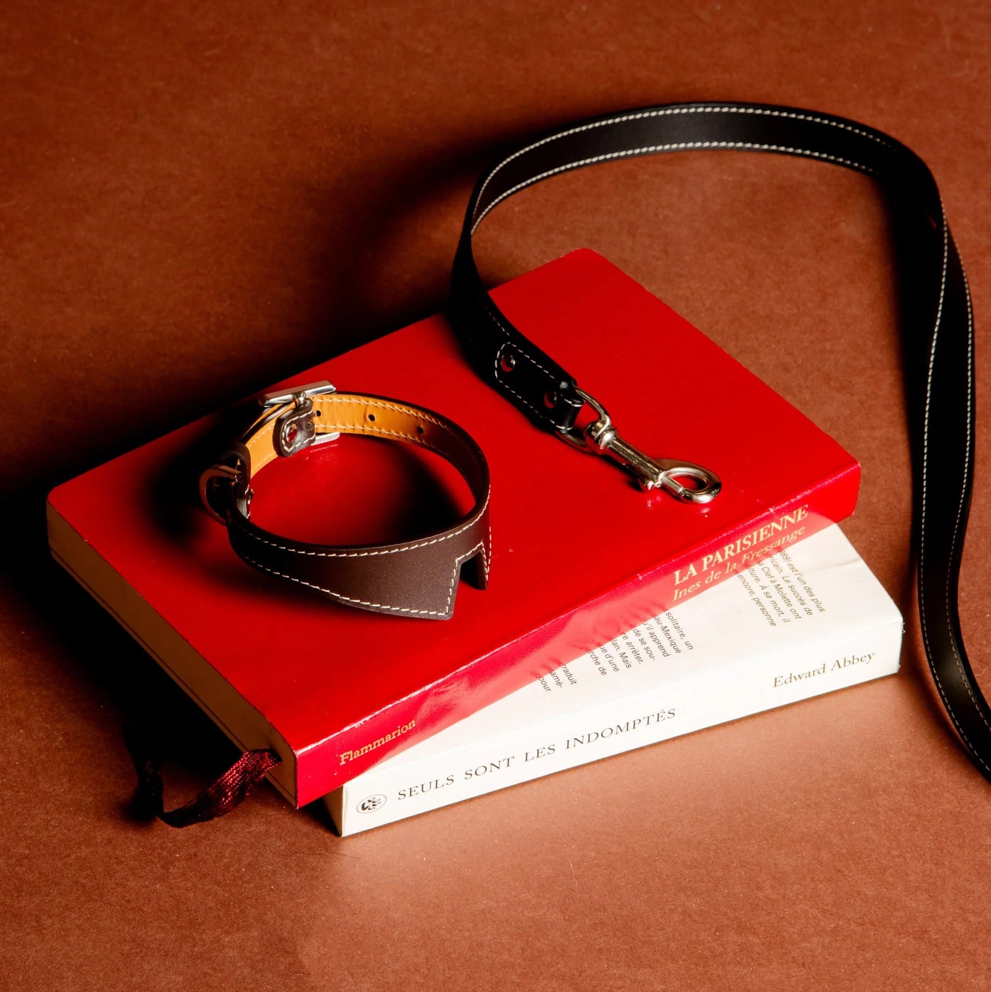 Collier de chien en cuir L'Indompté Made in France