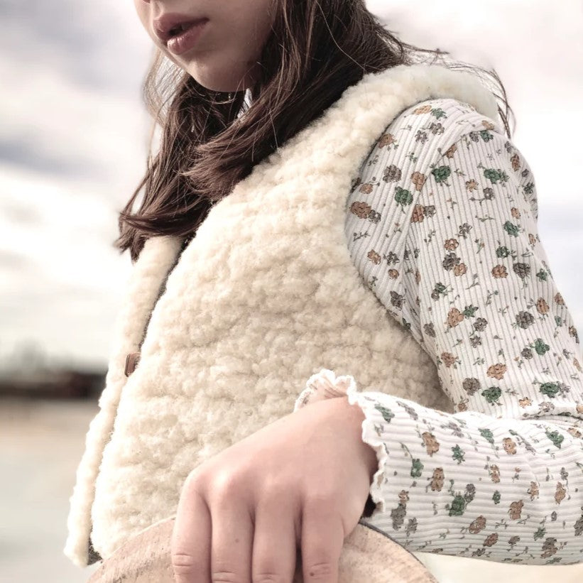 Pyrenean wool cardigan for children