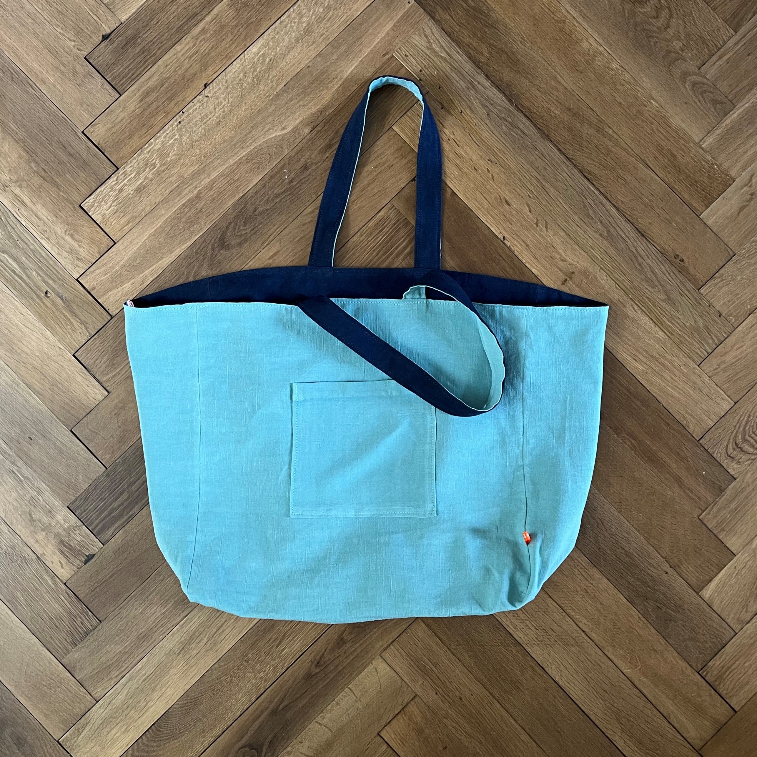 Grand cabas réversible en lin, JOCELIN ET MARLAINE, made in France et écoresponsable