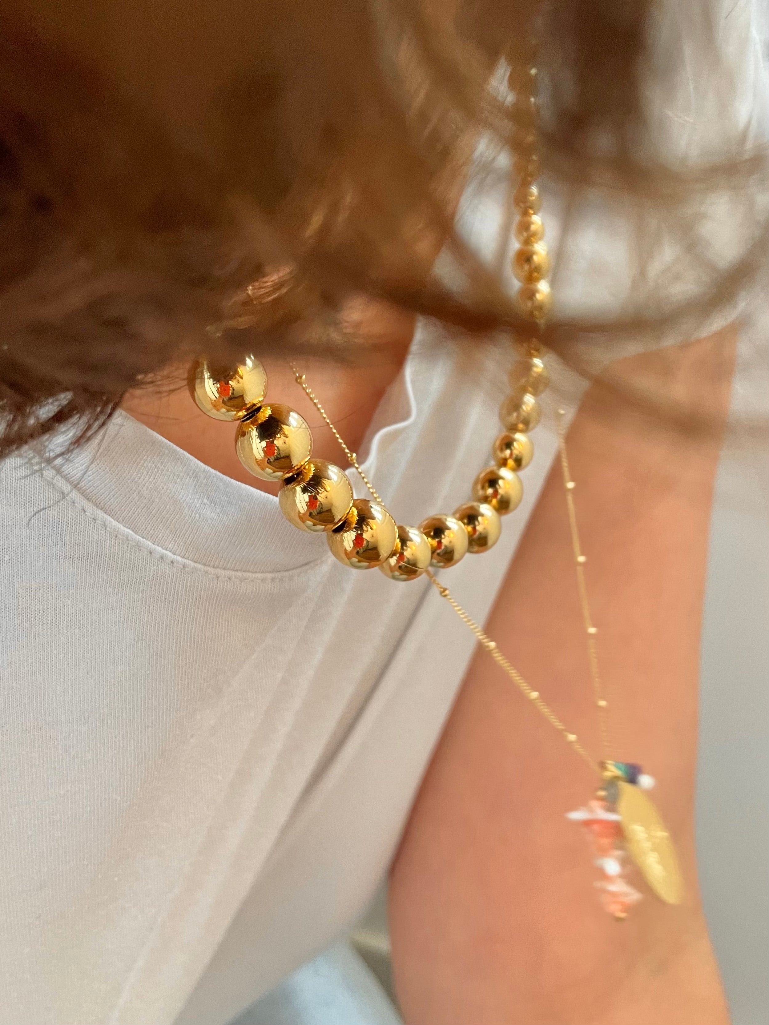 Collier boules d'or made in France