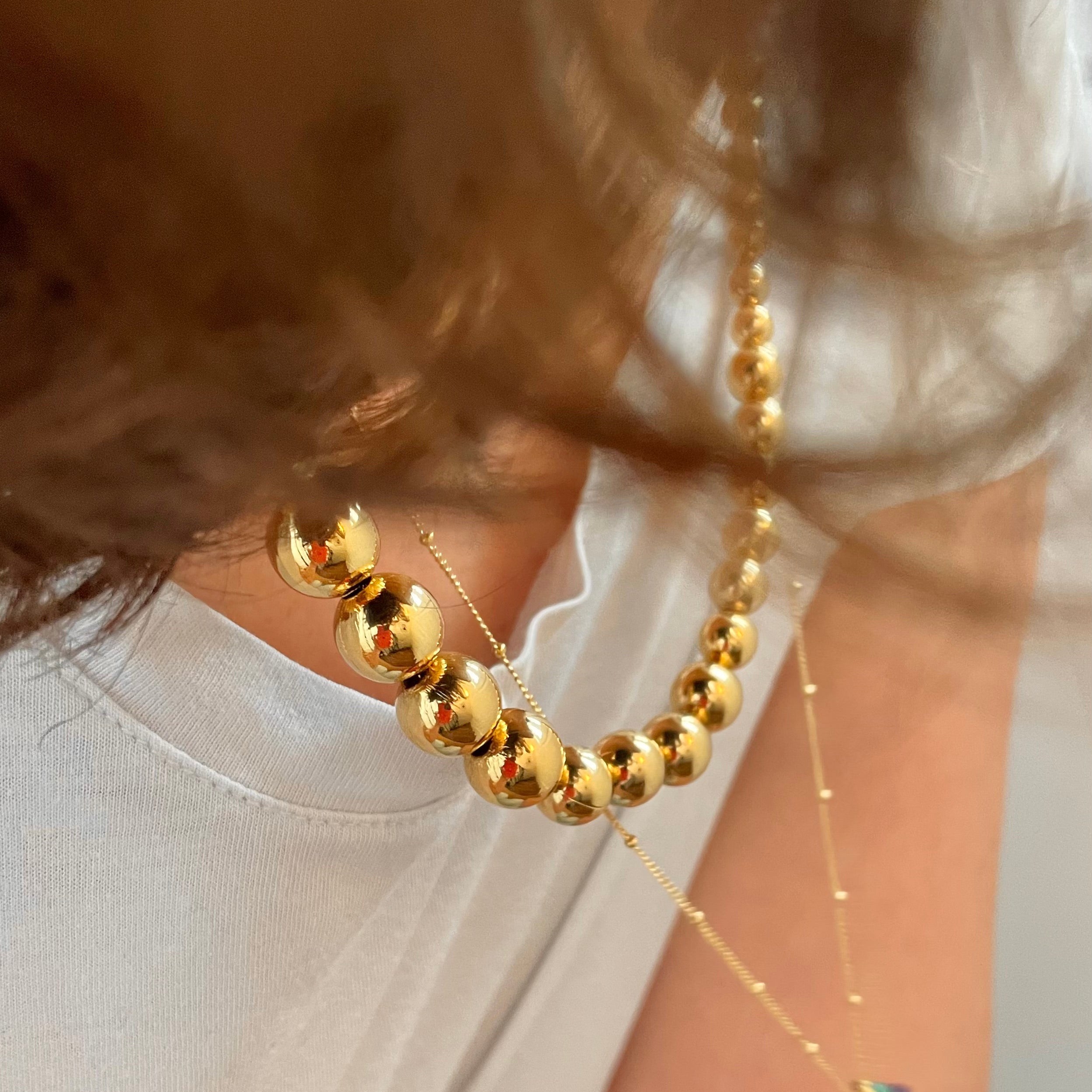 Collier boules d'or made in France
