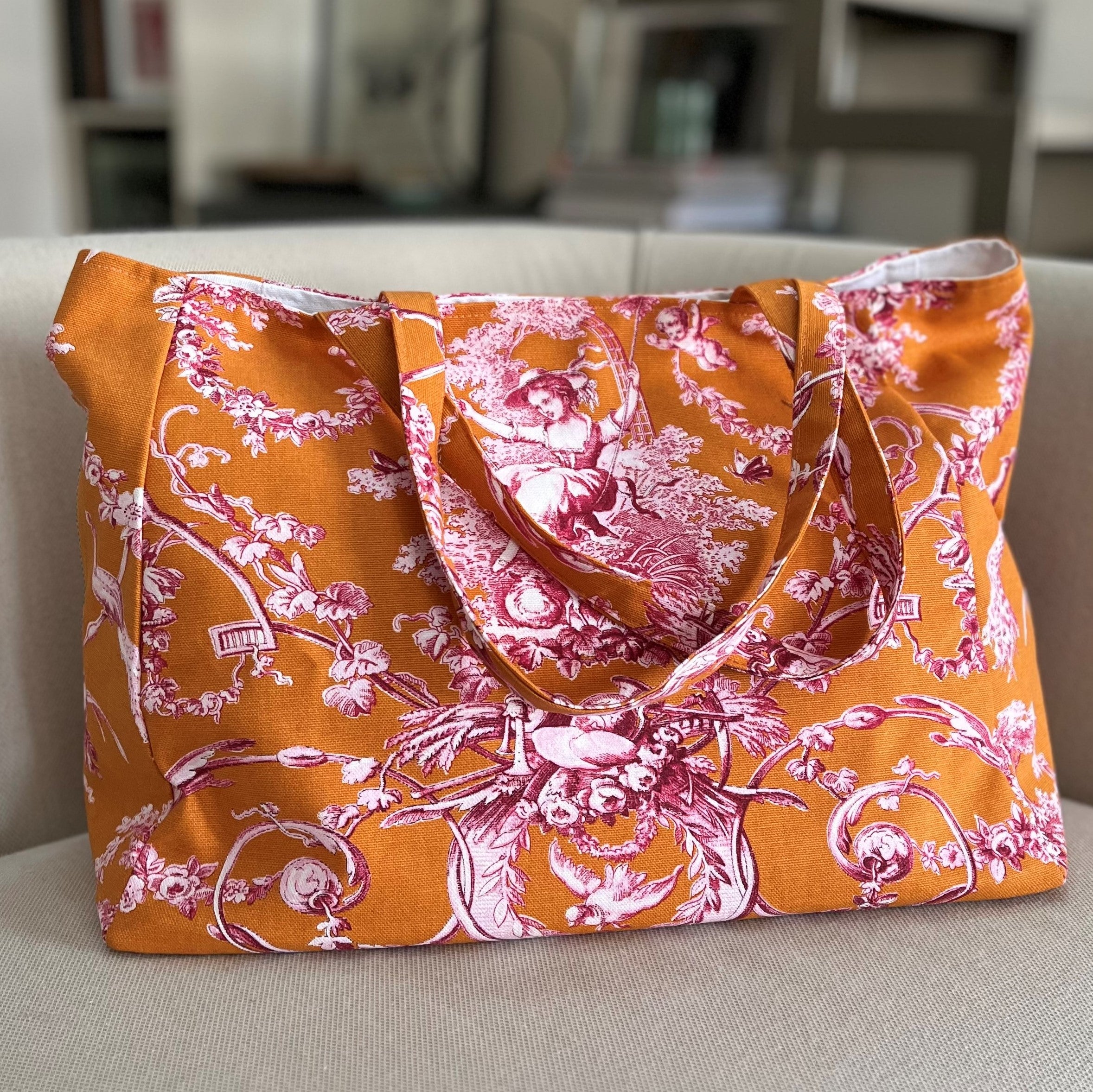 bazar atelier sablon cabas toile de jouy made in france