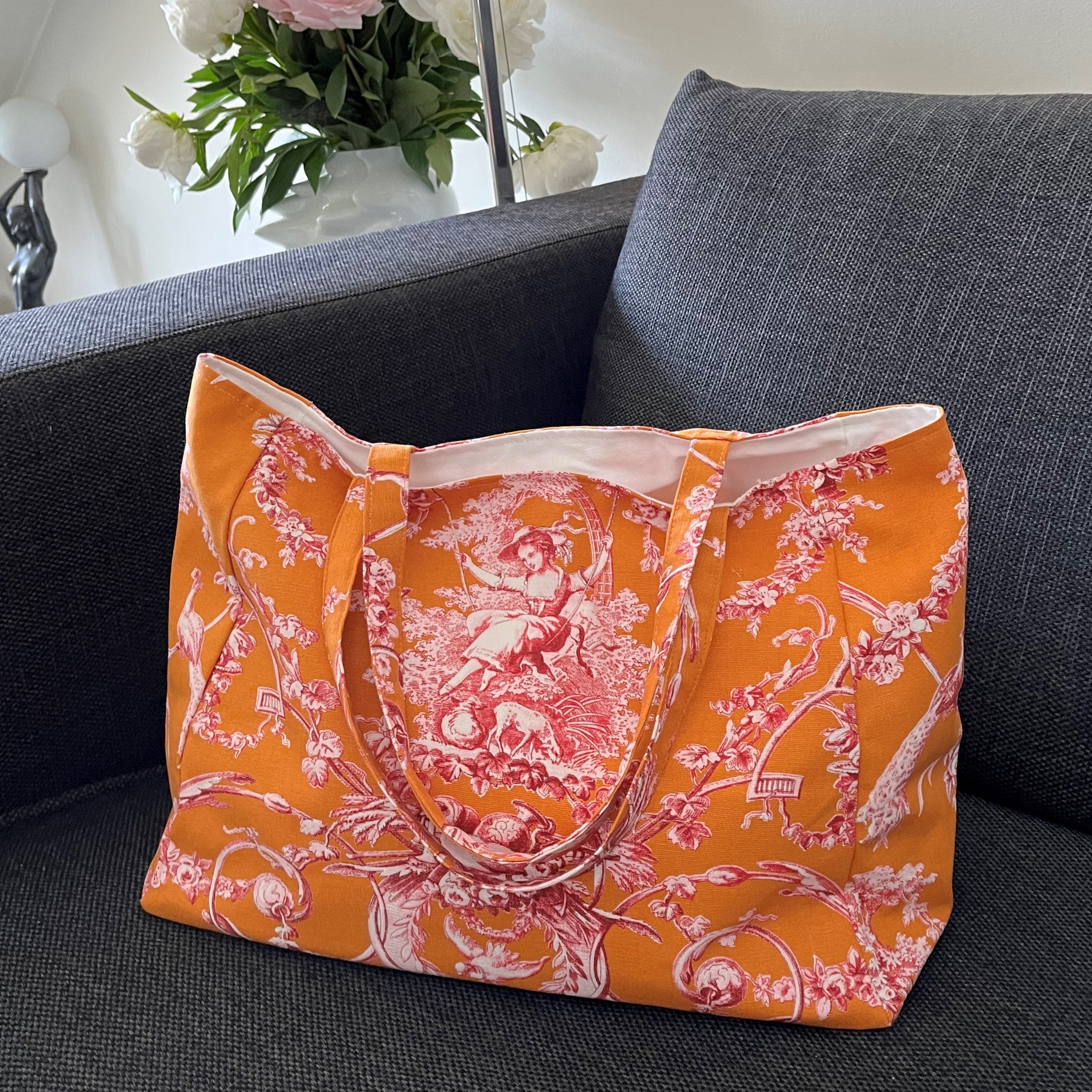 bazar atelier sablon cabas toile de jouy made in france