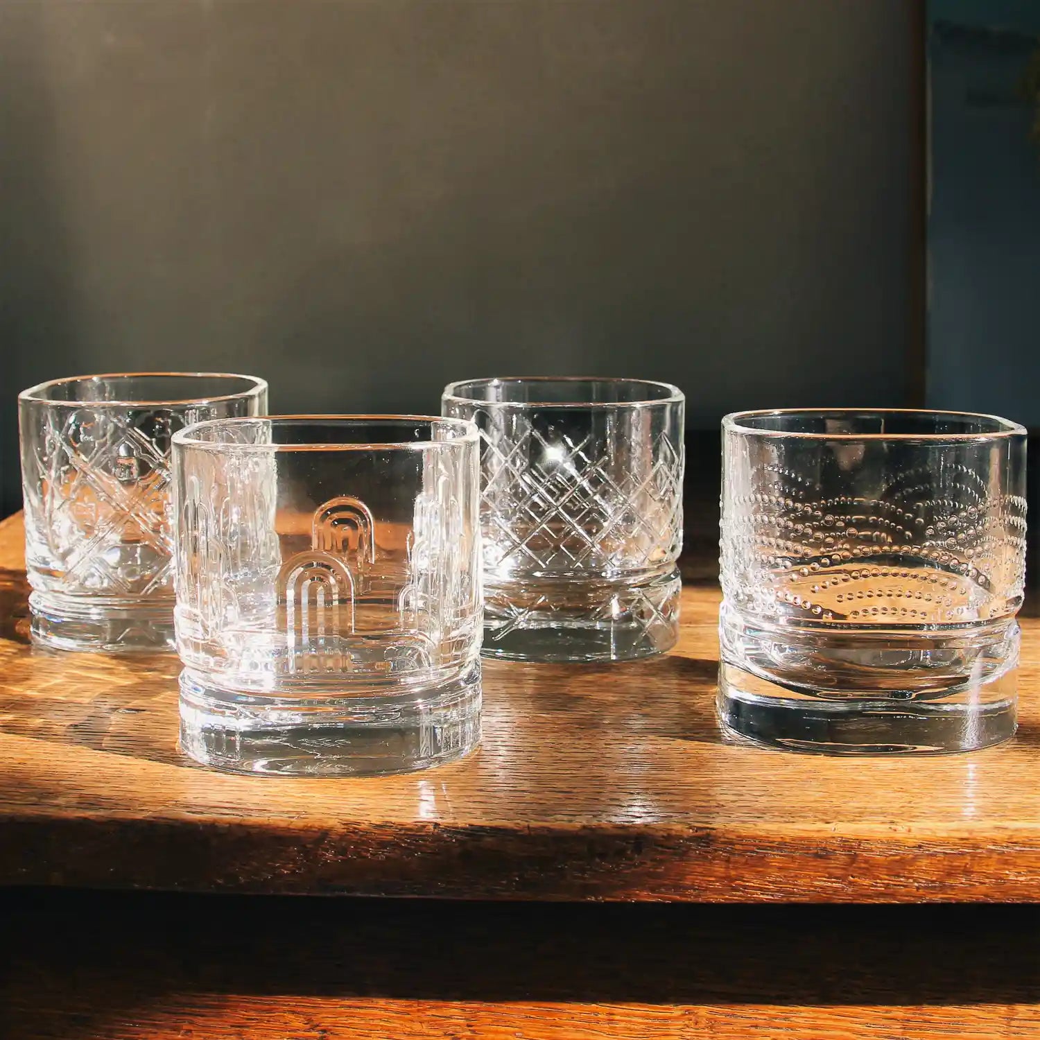 Set of 4 large whisky glasses DANDY