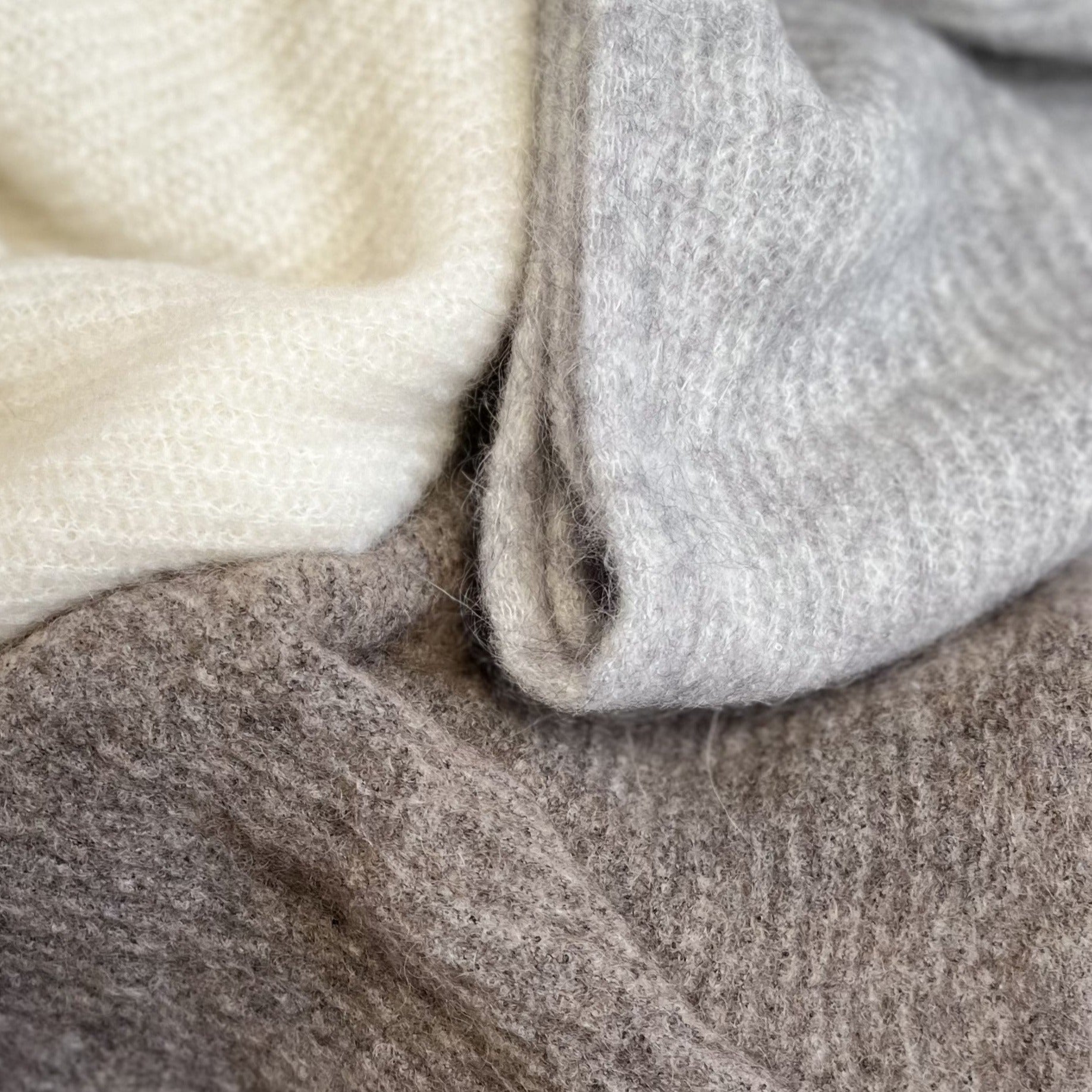 Echarpe Pipa en laine mohair et mérinos, TRICOT JEAN MARC, made in France