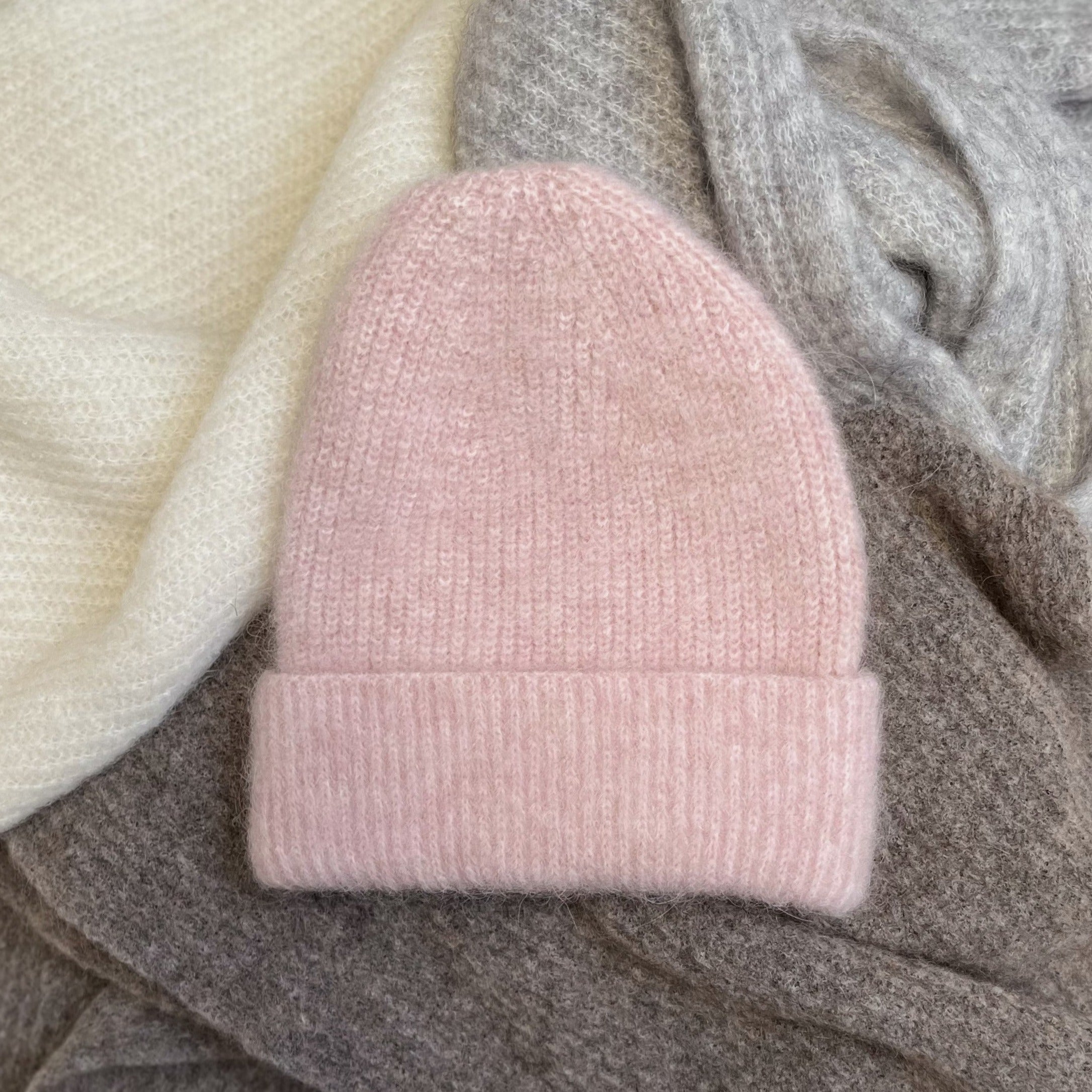 Bonnet en laine mohair et mérinos Tessa uni, TRICOT JEAN MARC, made in France