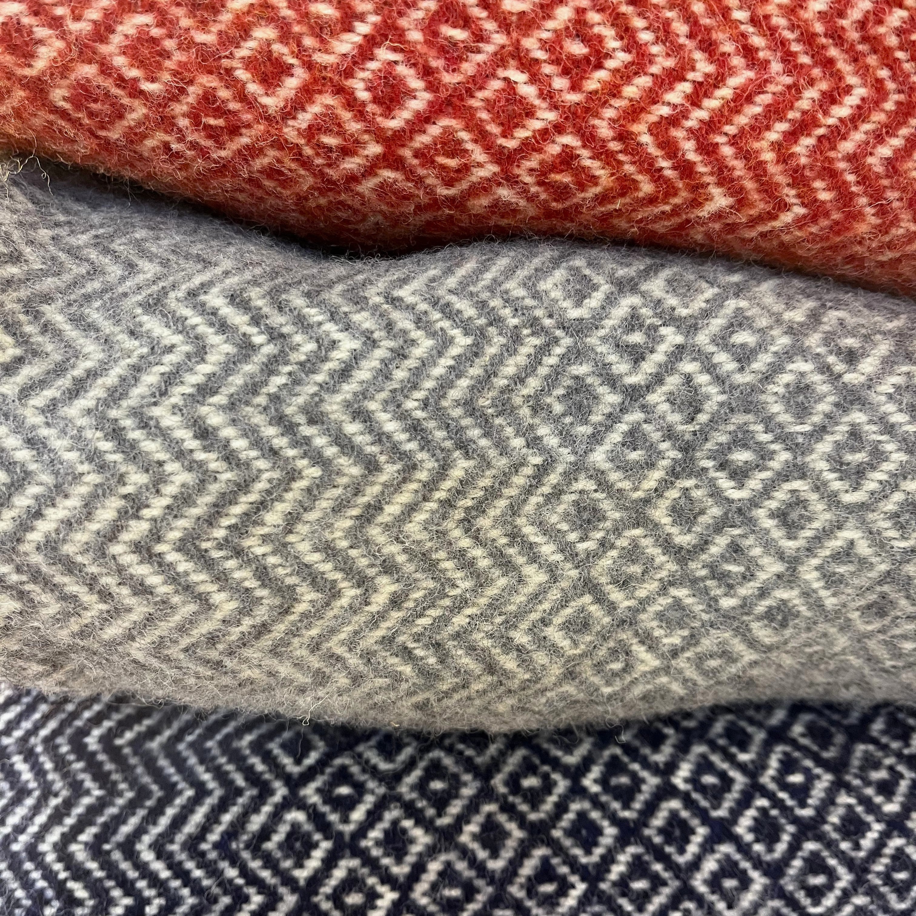 Plaid en Laine des Pyrénées faux unis