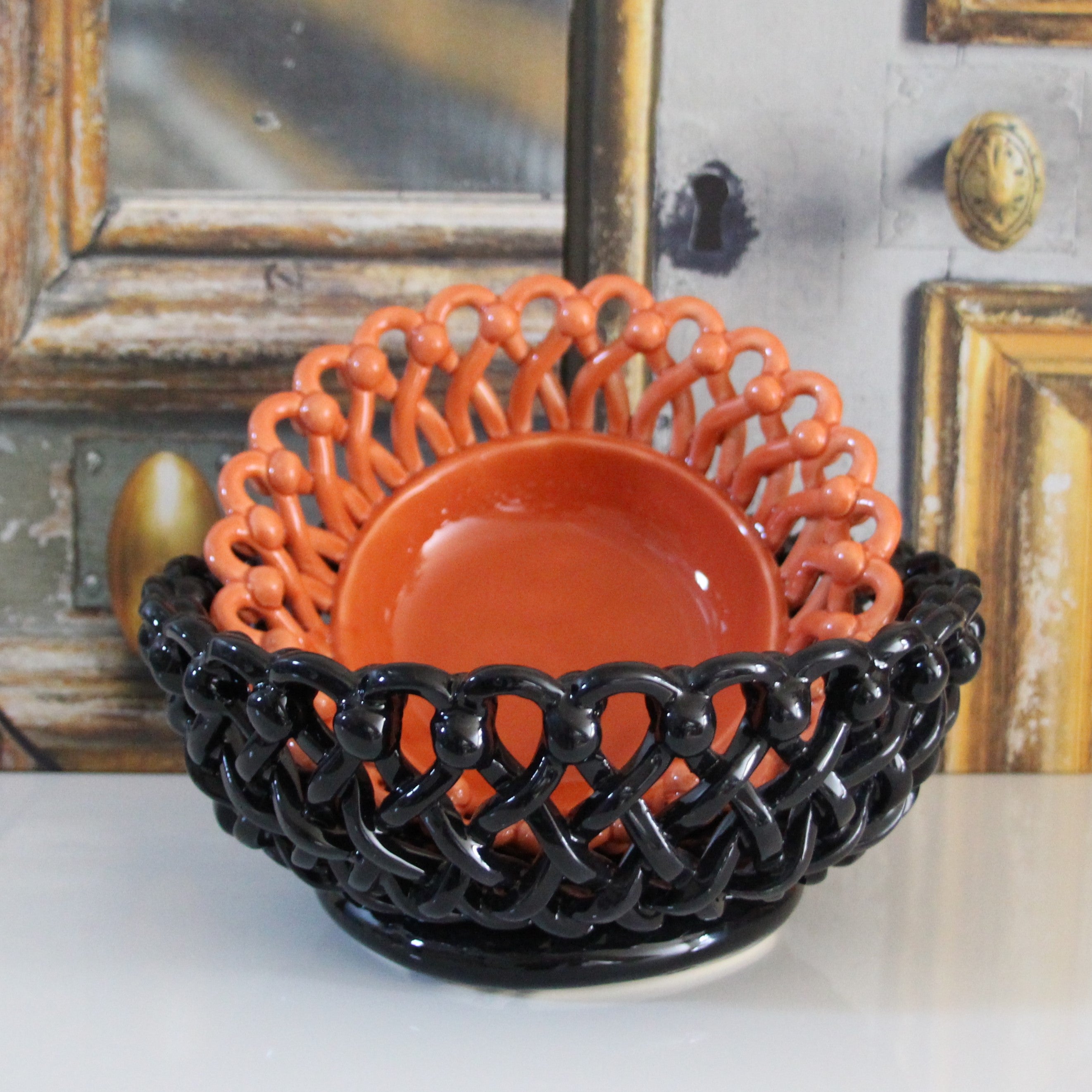 Corbeille tressée Design sans pied