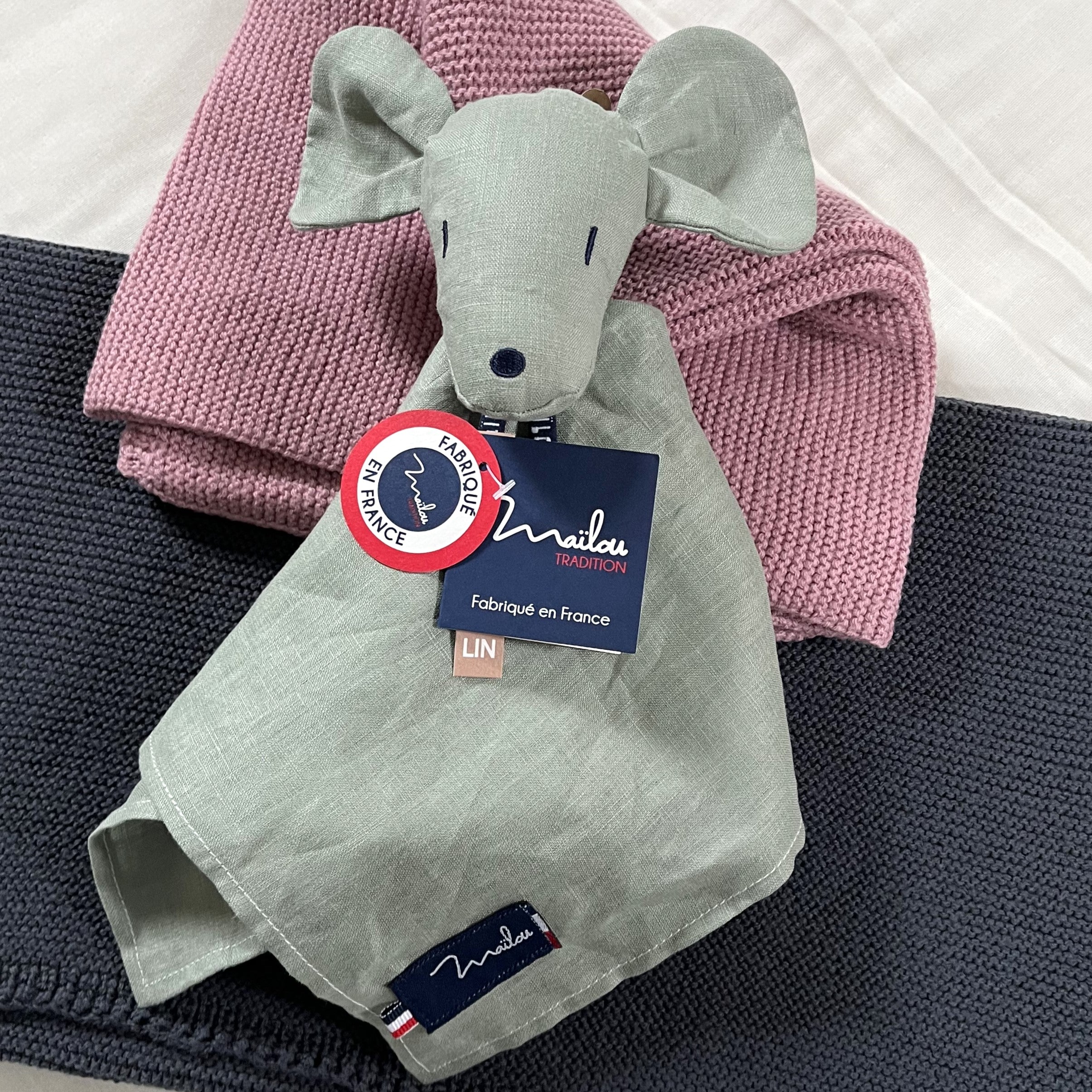 Doudou Souris en Lin