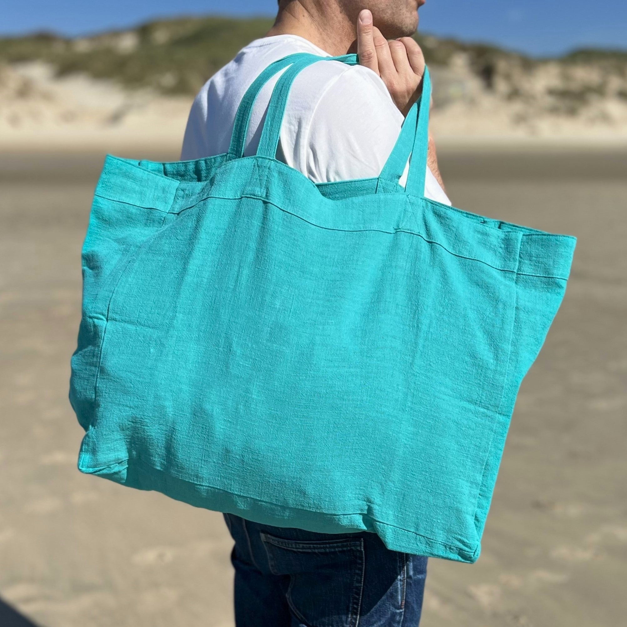 cabas en lin pol et rosa made in france ecoresponsable