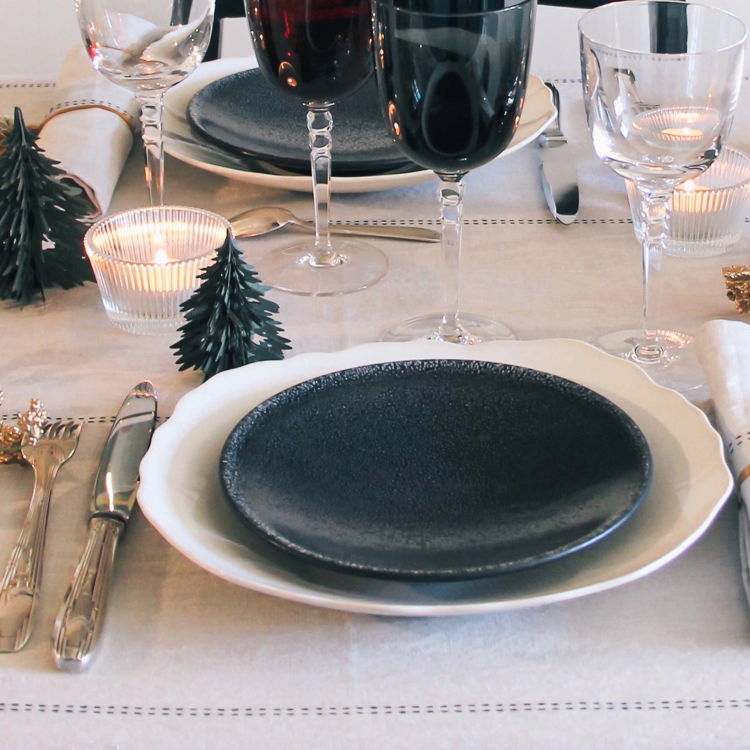 Assiette plate Plume