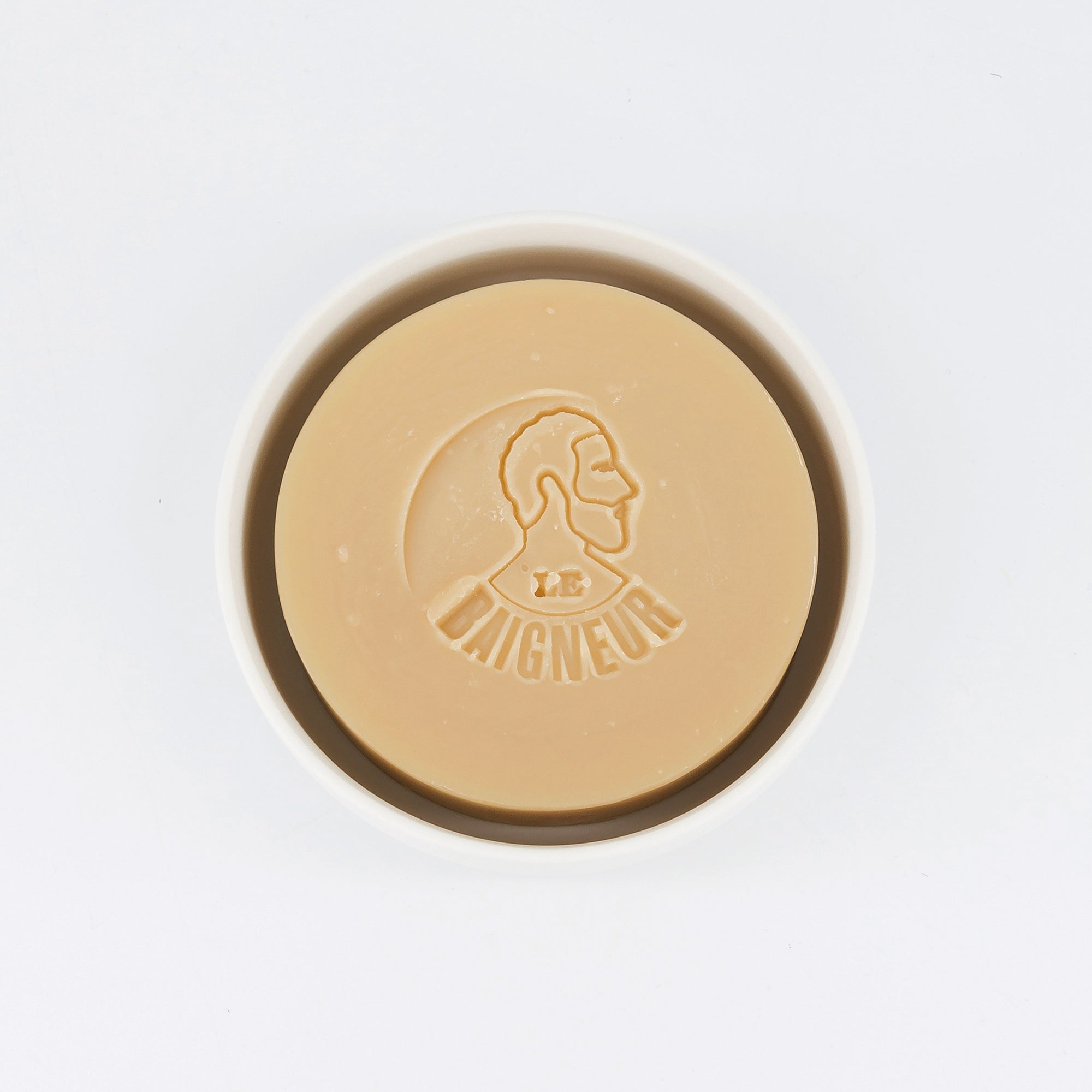 Bol de porcelaine+savon de rasage, LE BAIGNEUR, made in France
