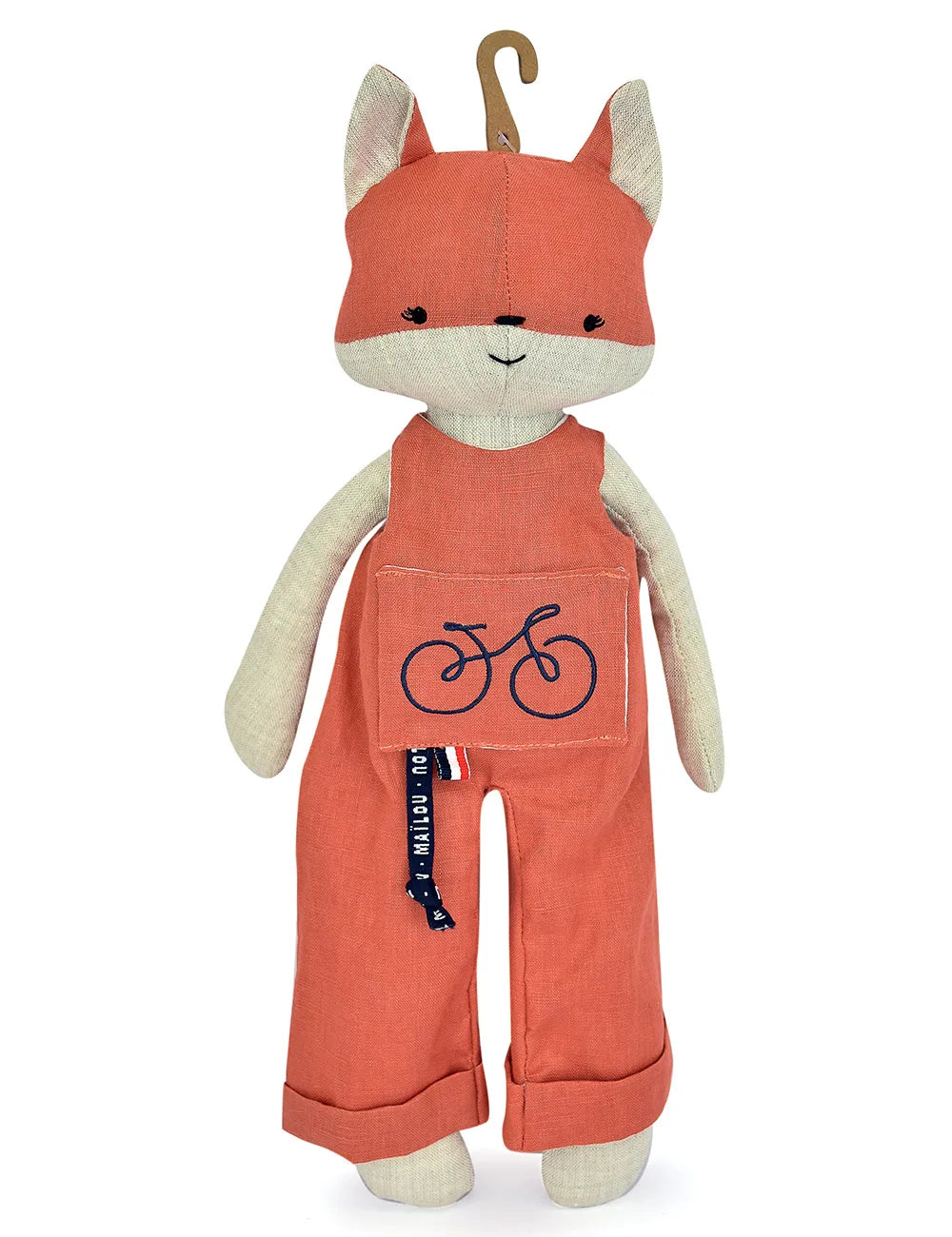 Peluche renard en lin made in France