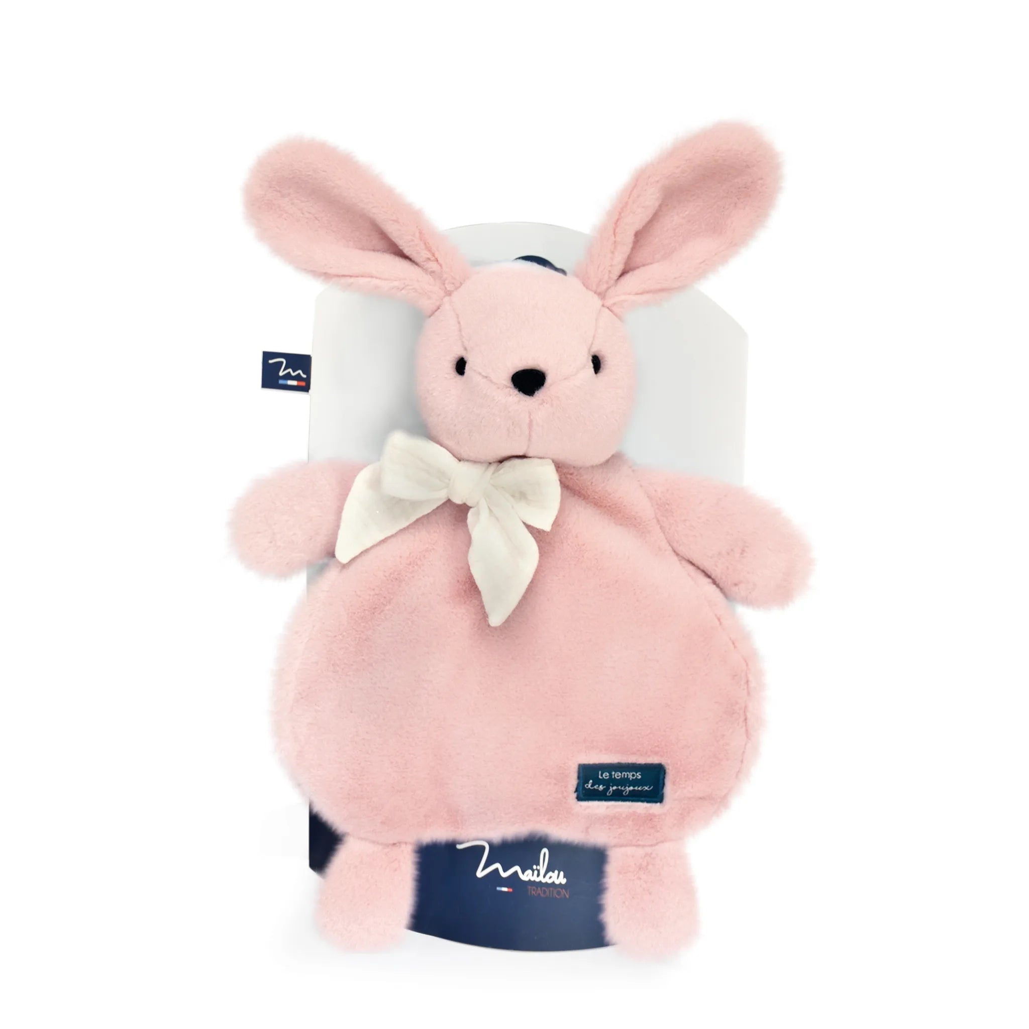 Bouillotte peluche lapin rose MAILOU TRADITION made in France