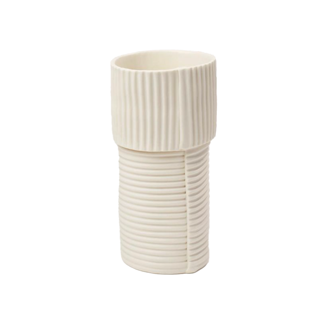 Vase Calpis, biscuit de porcelaine, FANNY LAUGIER, made in France