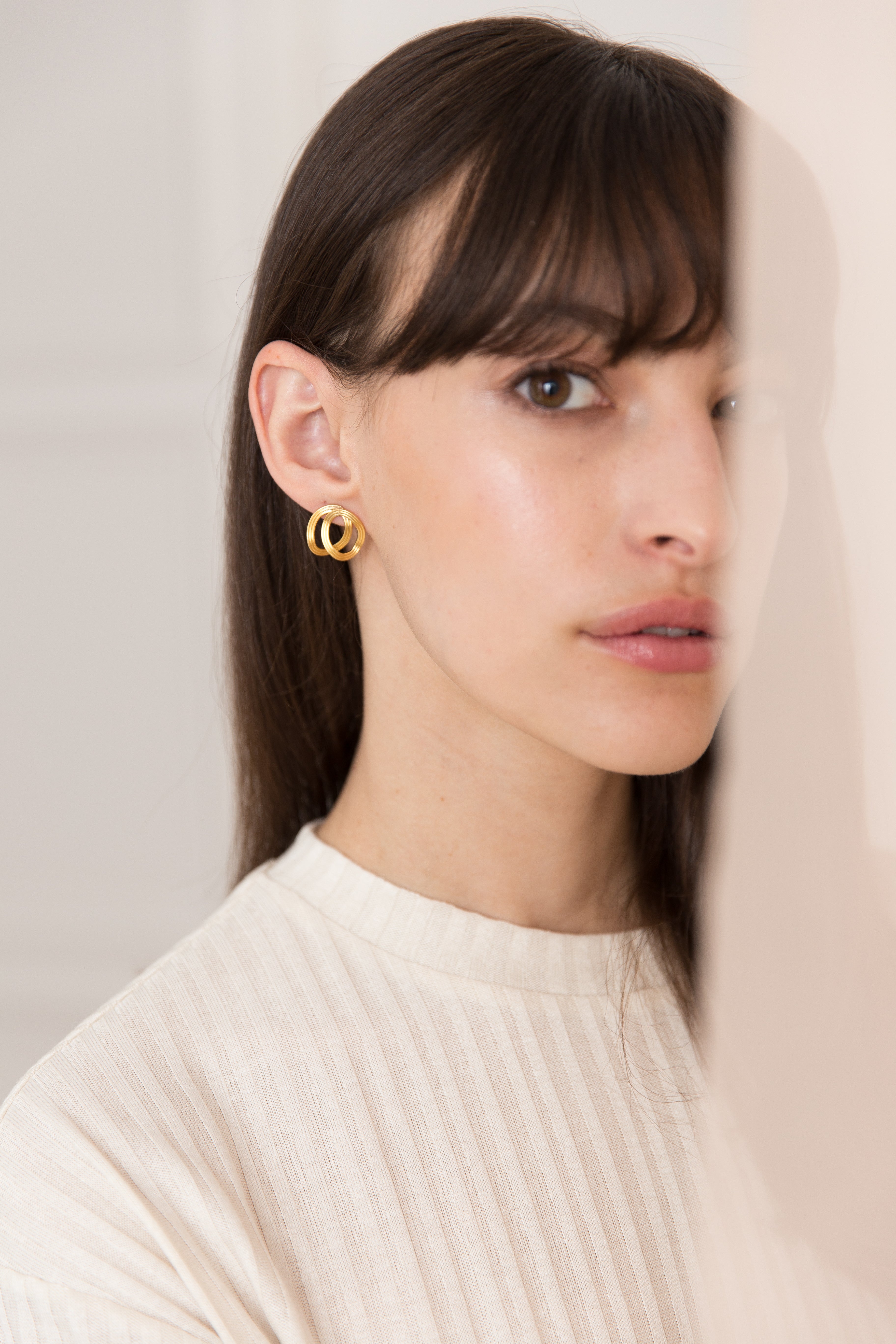 Boucles d'oreilles Maia S, BARBARISME, made in France et écoresponsable