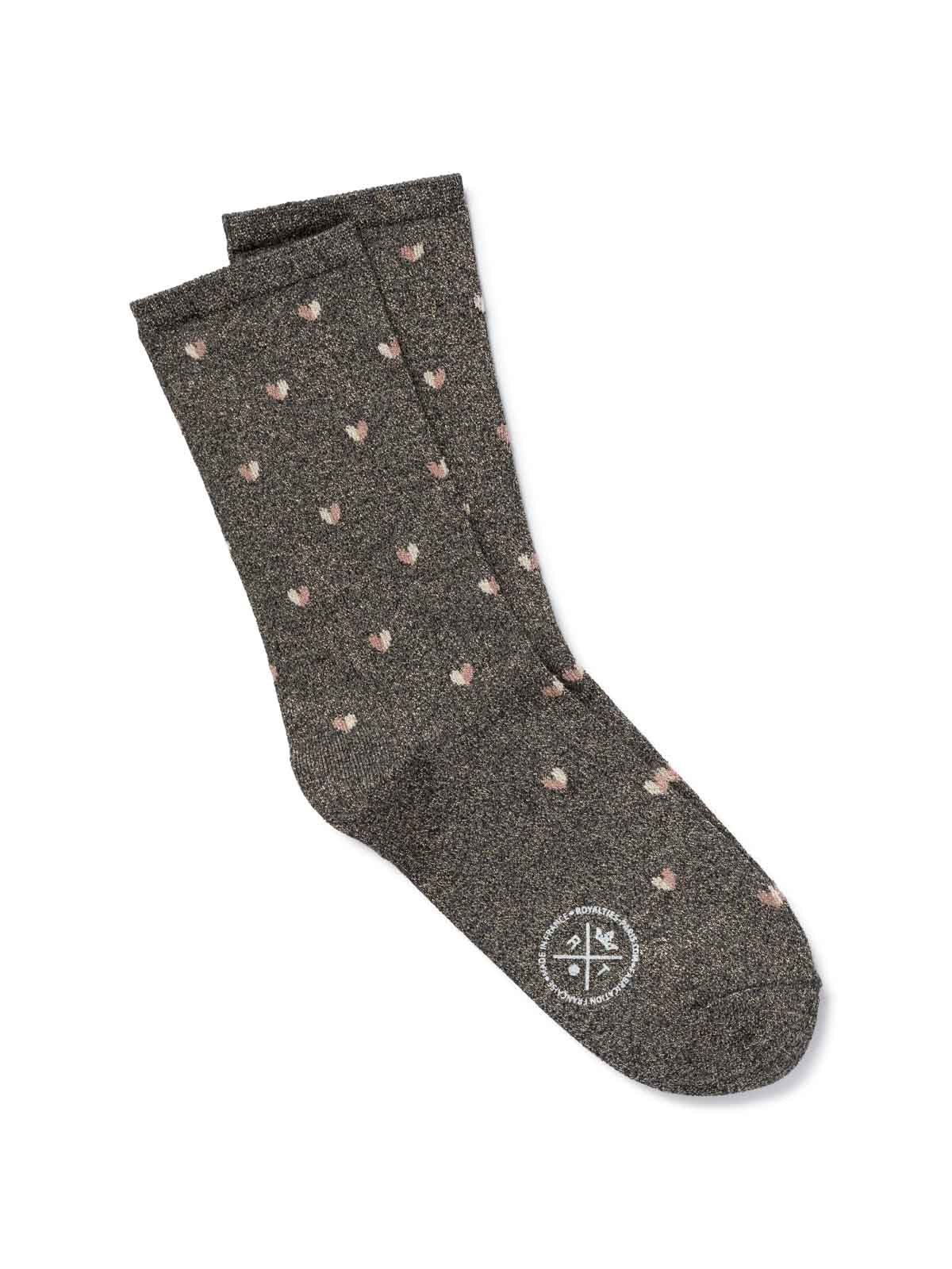 Chaussettes LOVE brillantes, ROYALTIES, made in France