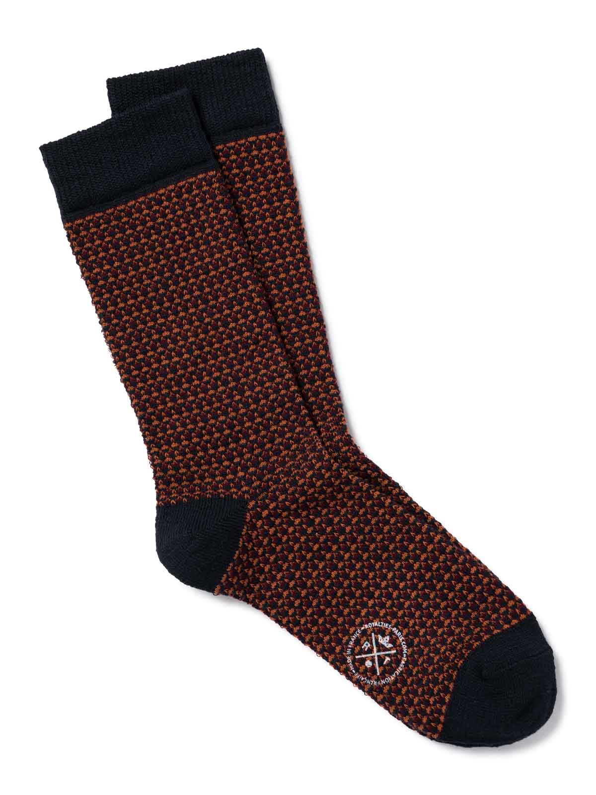 Chaussettes motif tweed, ROYALTIES, made in France