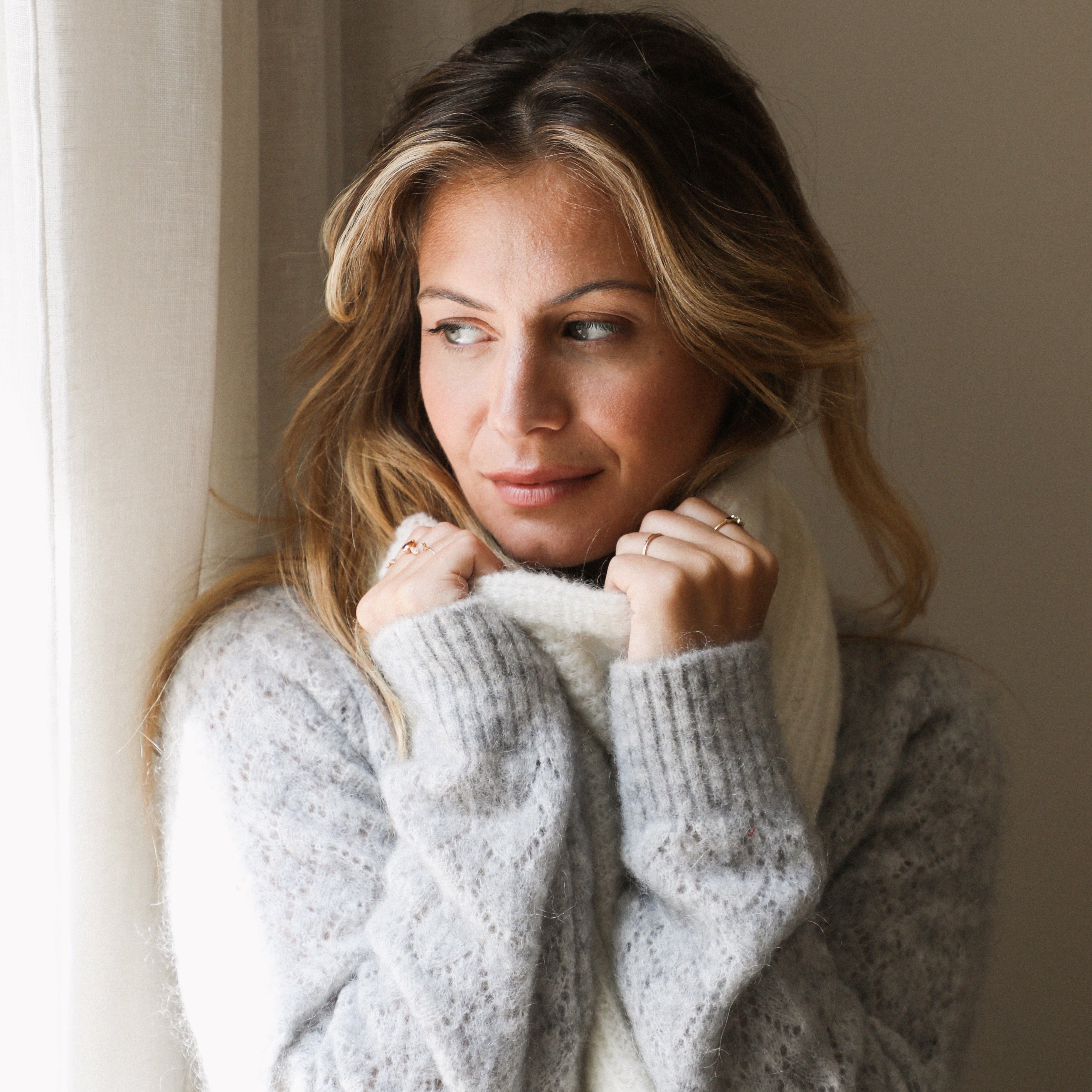 Echarpe Pipa en laine mohair et mérinos, TRICOT JEAN MARC, made in France