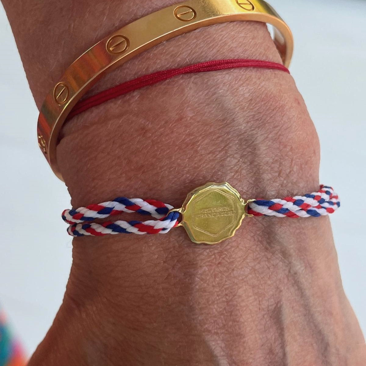 Bracelet cordon médaille signature histoires françaises made in france ecoresponsable