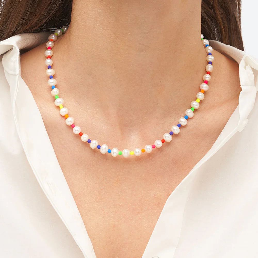 Collier Sunset Pearls, LA MOME BIJOU, made in France