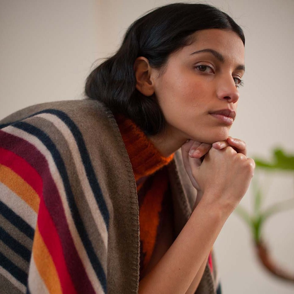 Cape en laine Apache, LA MERICAINE, made in France
