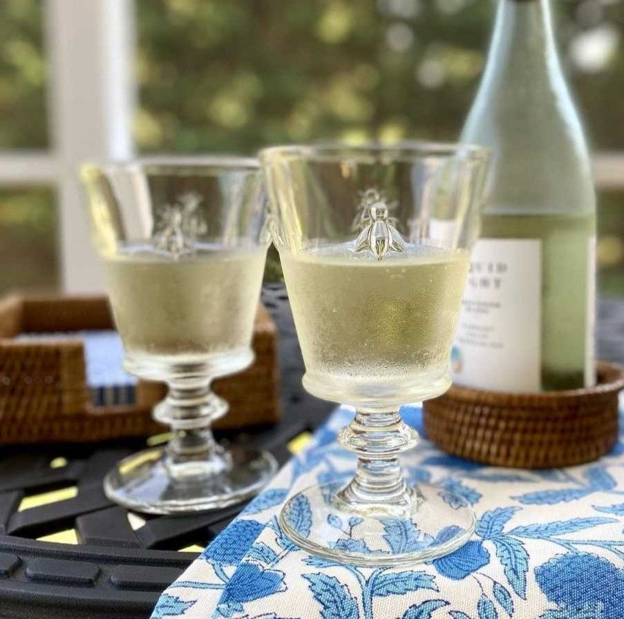 Set de 4 Verres à pied Abeille
