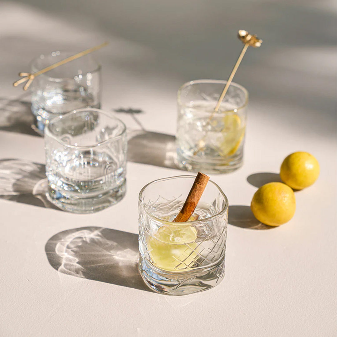 Set of 4 large whisky glasses DANDY