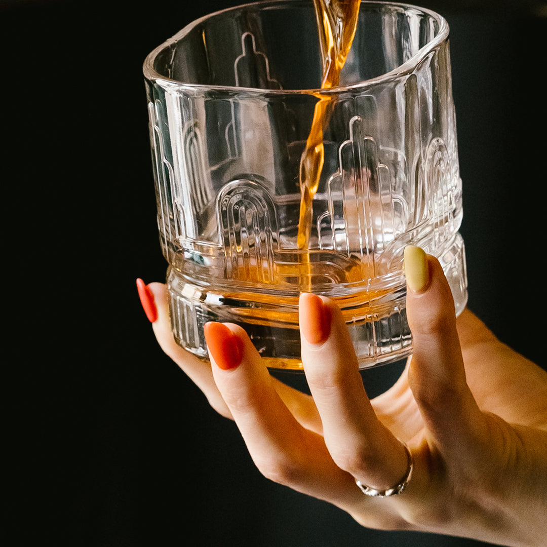 Set of 4 large whisky glasses DANDY