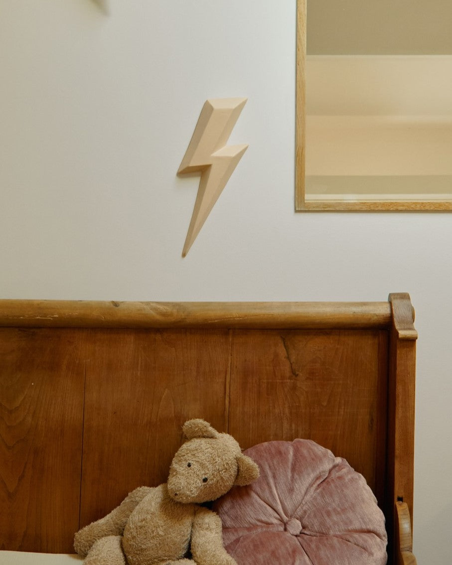 Wall decoration Ziggy the lightning White gold