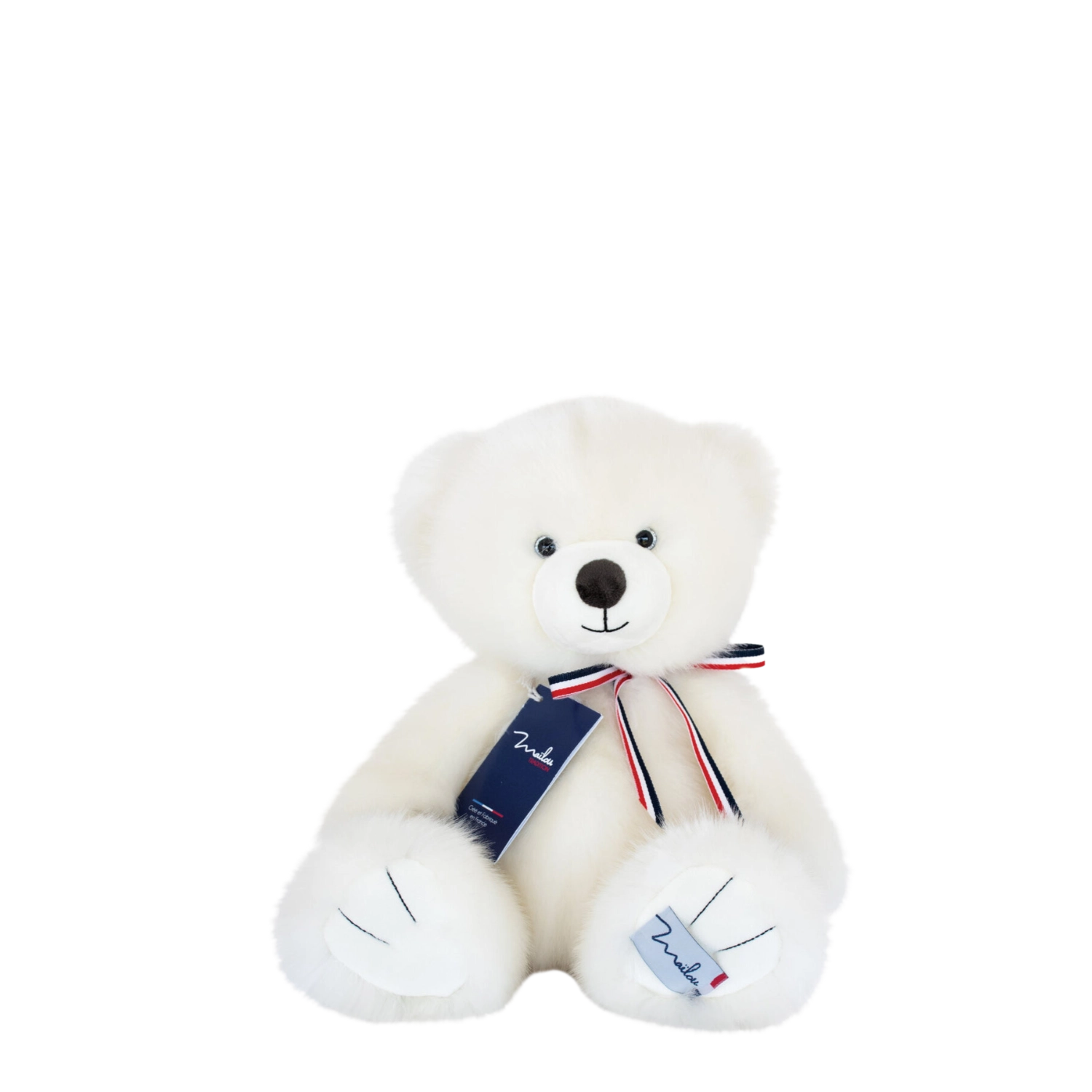 L'Ours Français Je t'aime – Ours en peluche blanc – Lou – 35cm
