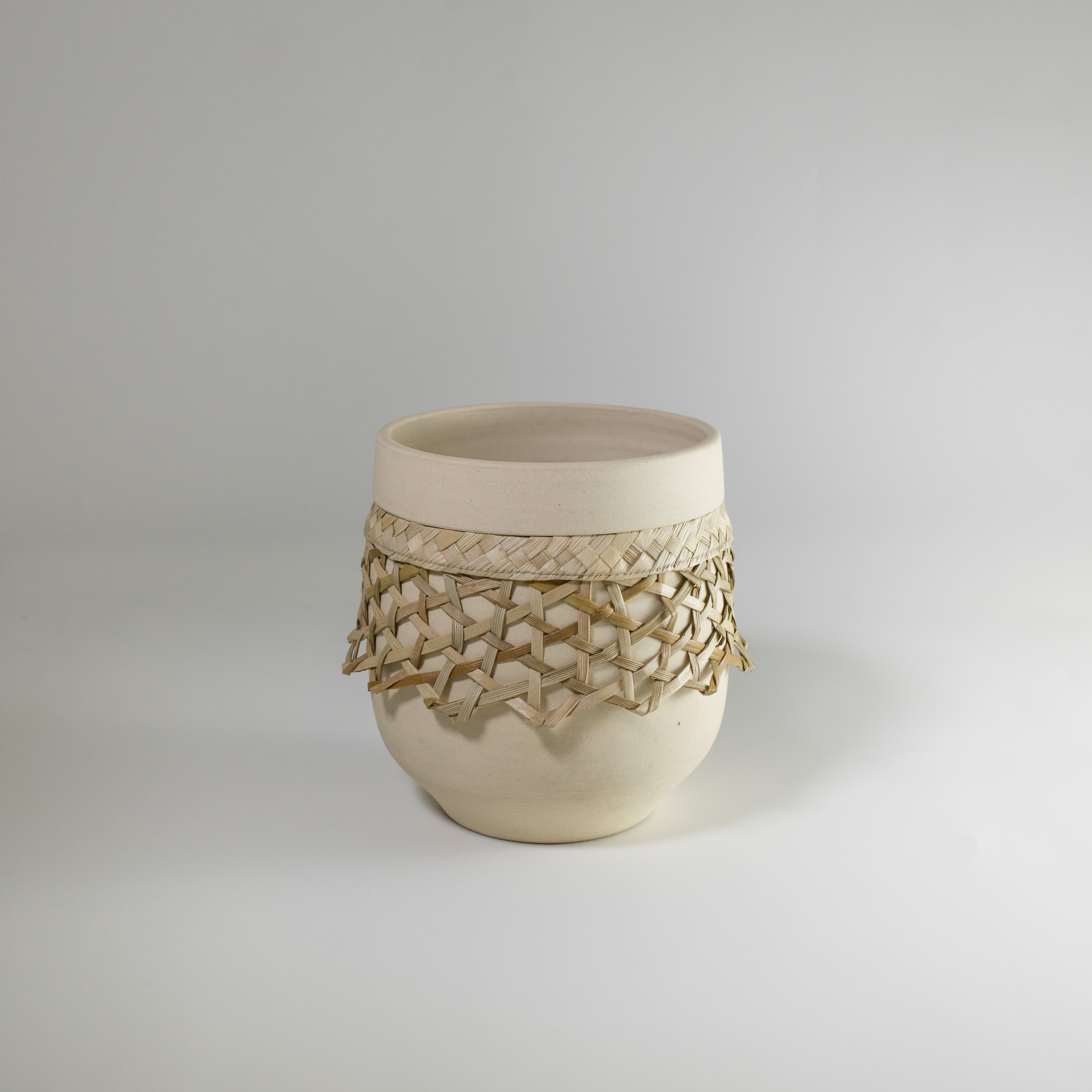 Coupe dania en grès et bakoua, DAMALIA, made in France et écoresponsable
