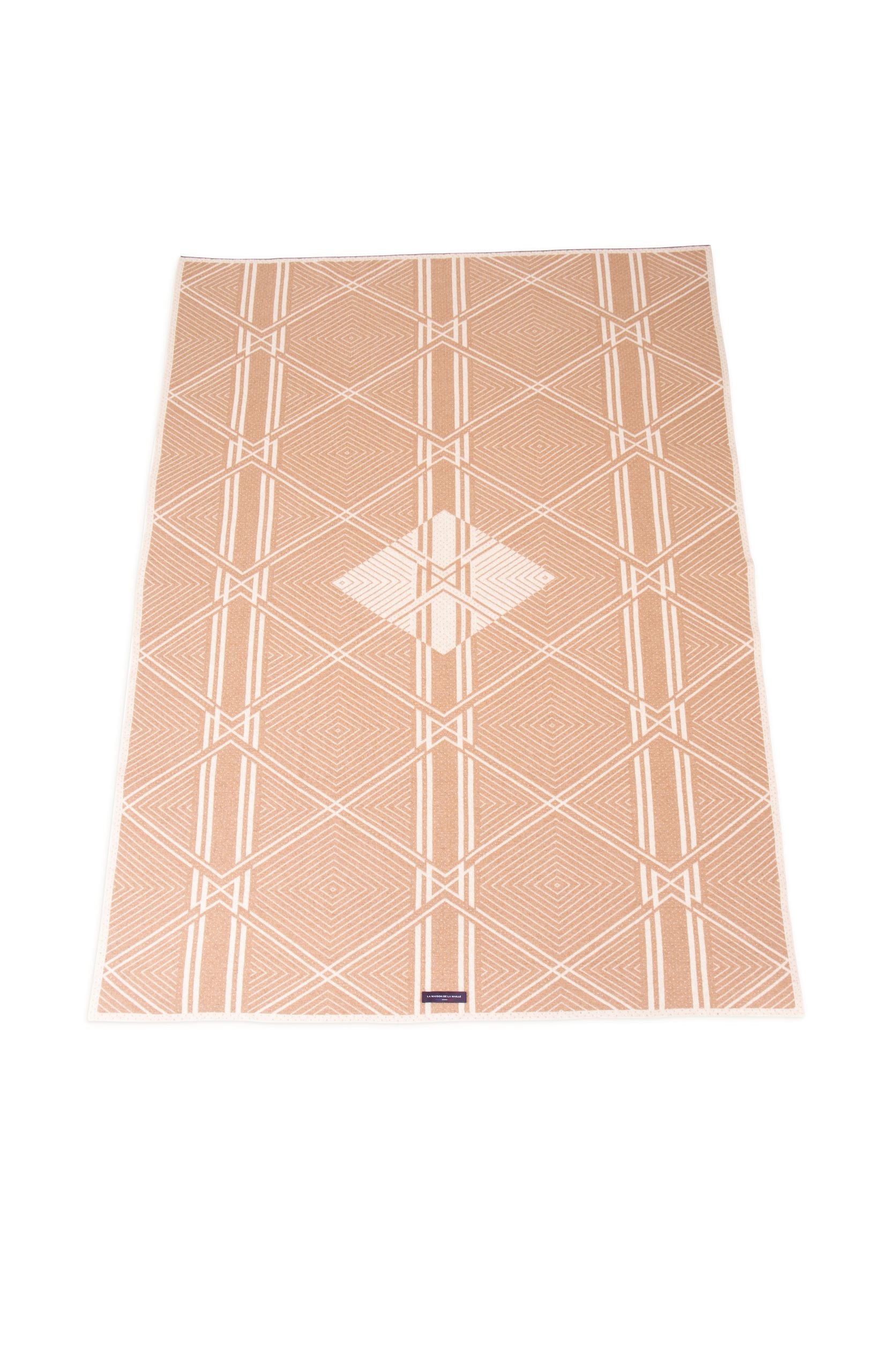 Plaid signature en laine recyclée, LA MAISON DE LA MAILLE, made in France et écoresponsable