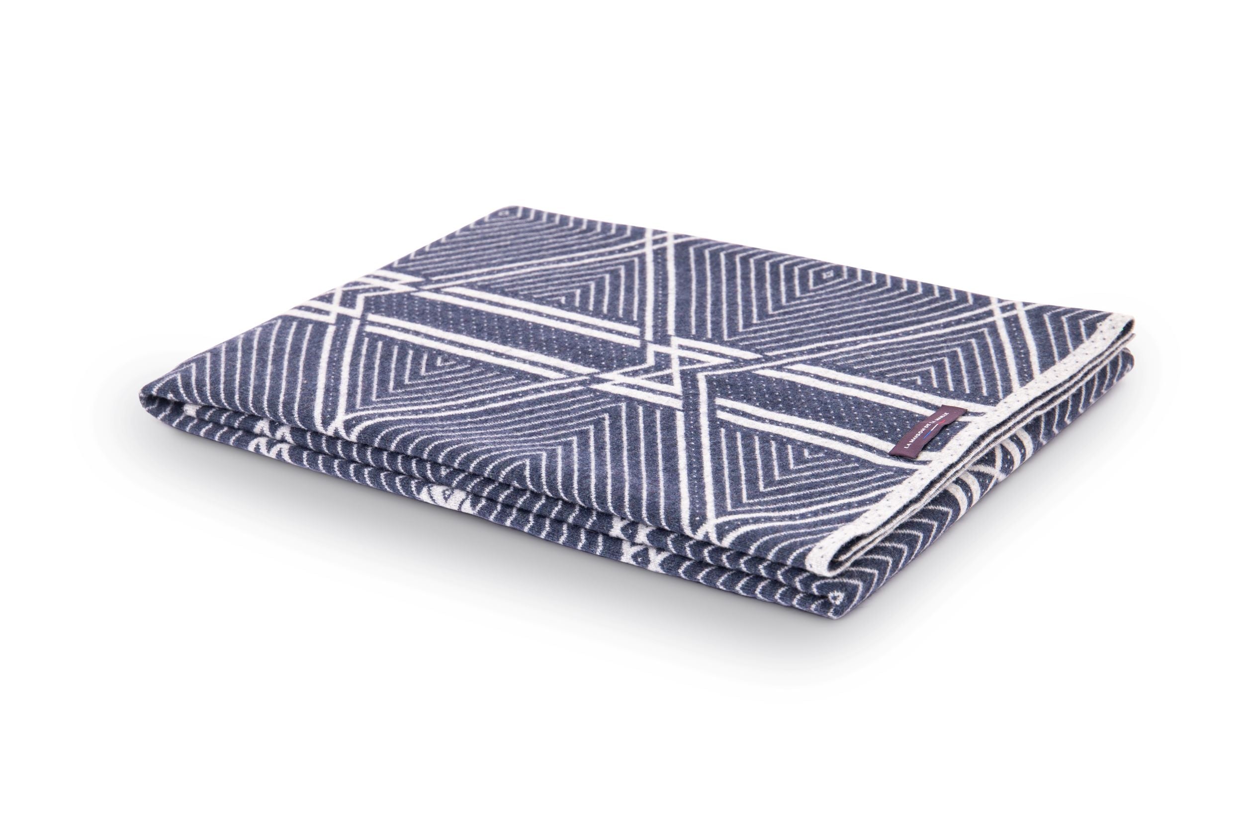 Plaid signature en laine recyclée, LA MAISON DE LA MAILLE, made in France et écoresponsable