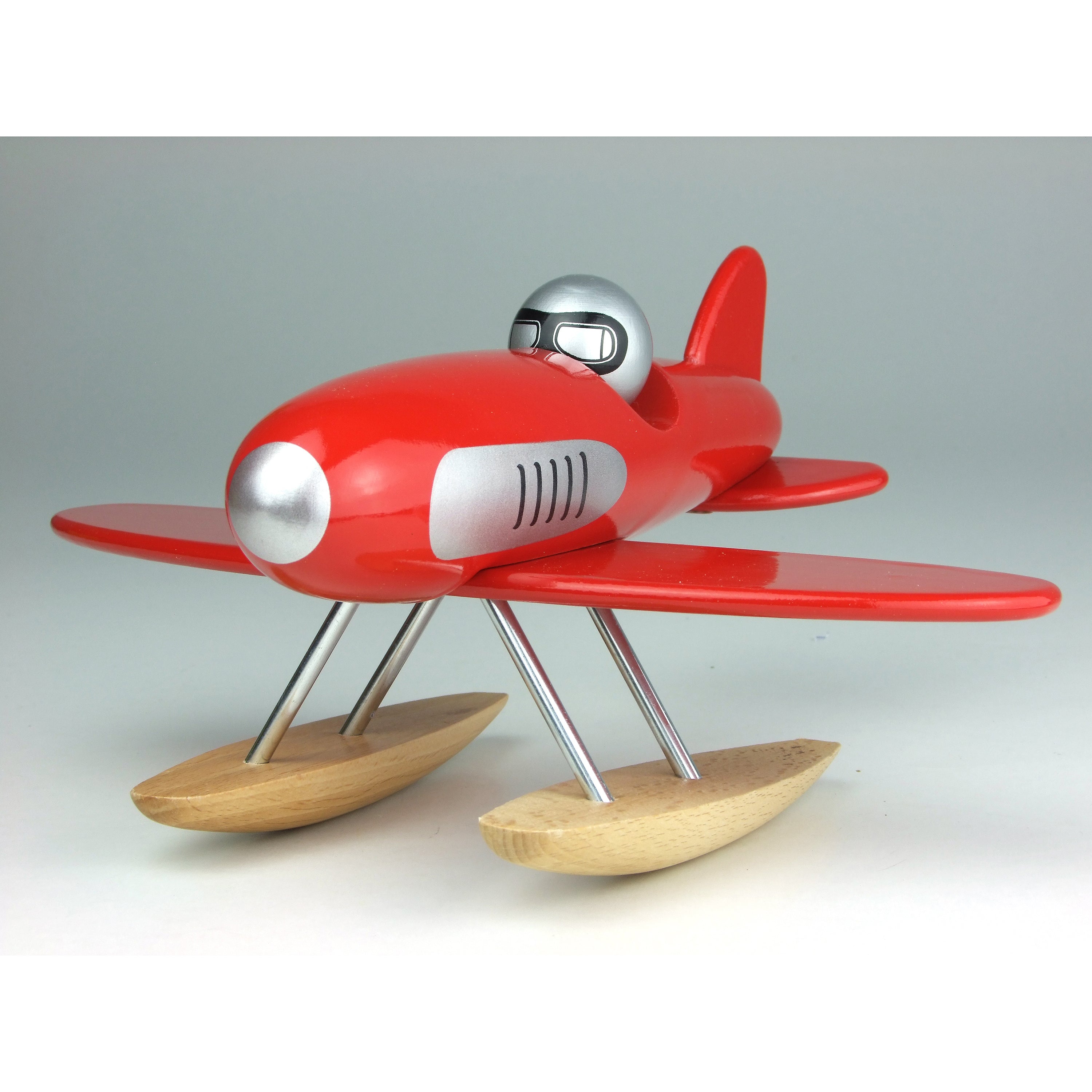 Hydravion en bois naturel laqué, VILAC, made in France et écoresponsable