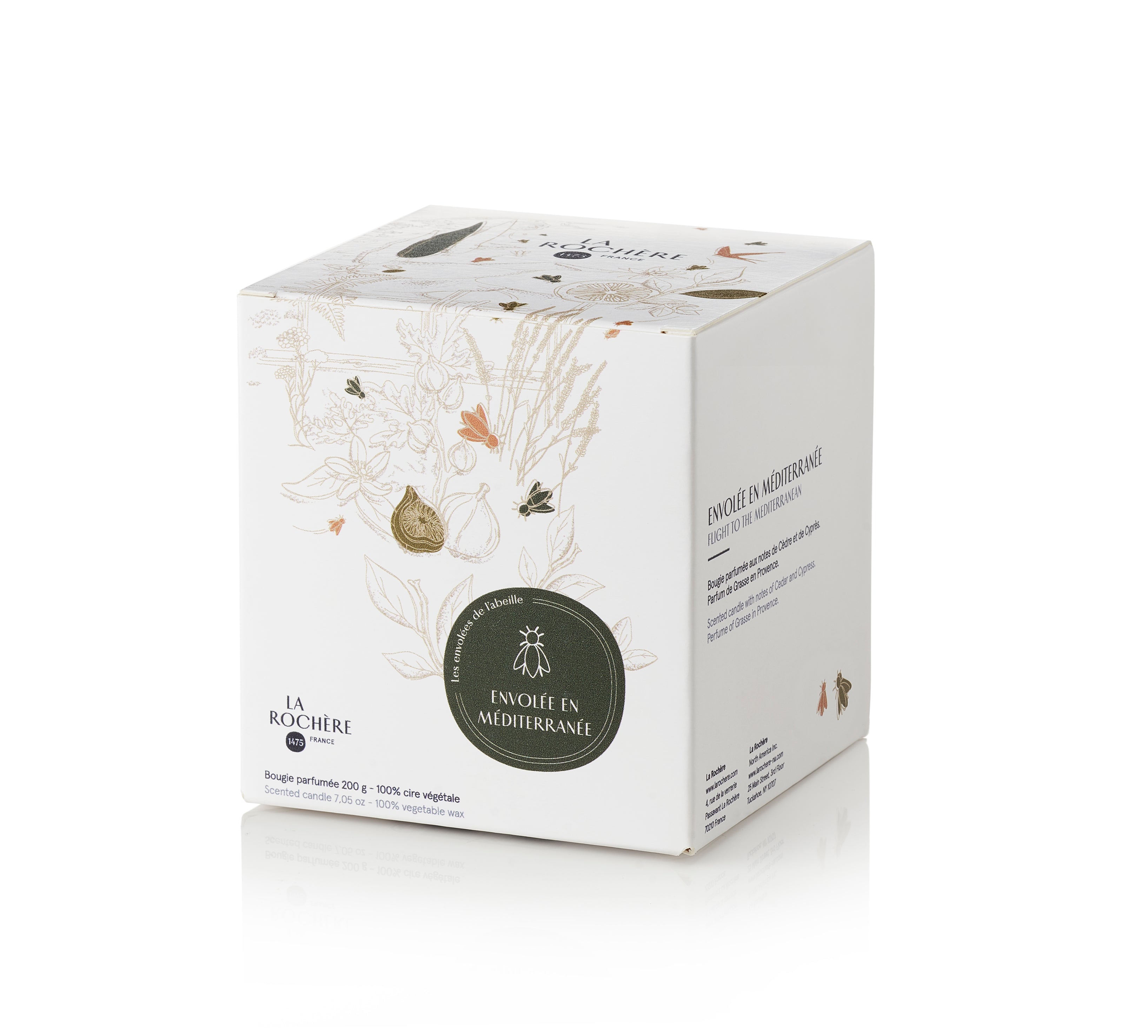 Bougie Parfumée Envol en Méditerranée, LA ROCHERE, made in France et écorepsonsable