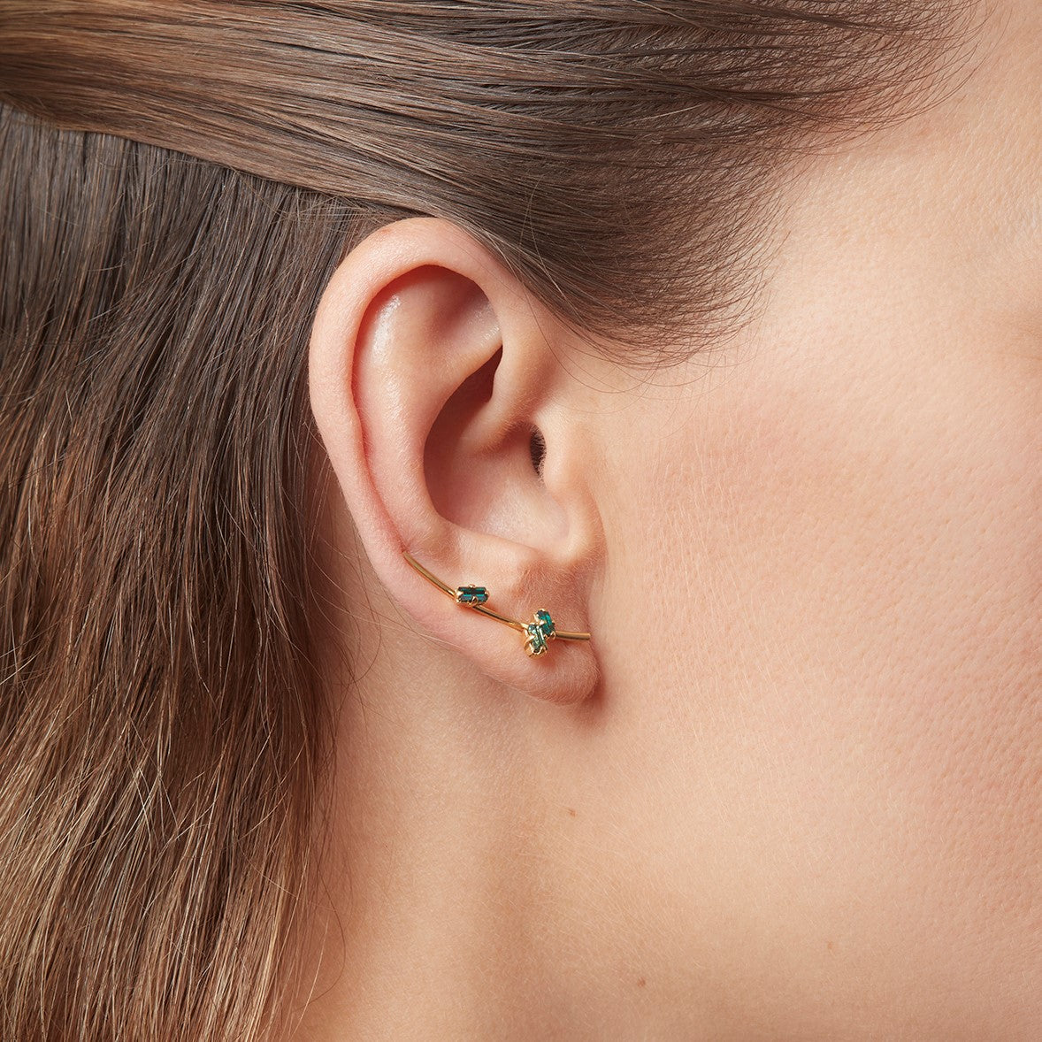Bijou d'oreille Antoine avec cristaux de couleurs, APRIL PLEASE, made in France