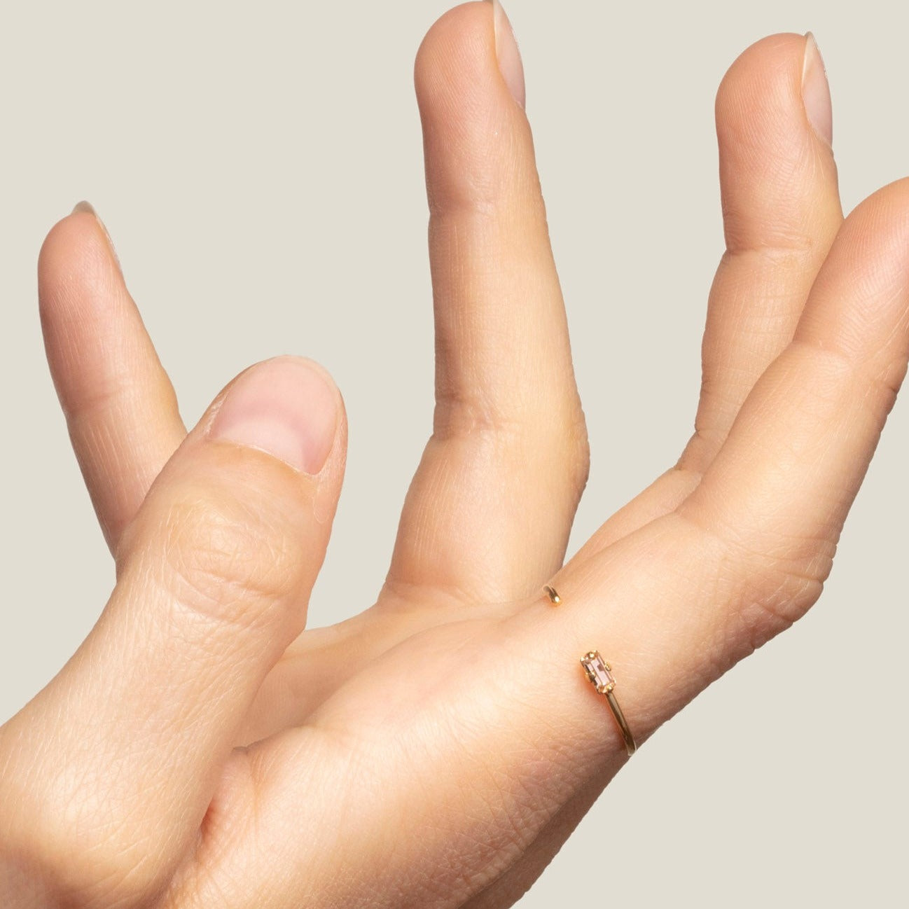 Bague Jules dore cristal swarovski nude APRIL PLEASE, 100% français et écoresponsable HISTOIRES FRANCAISES