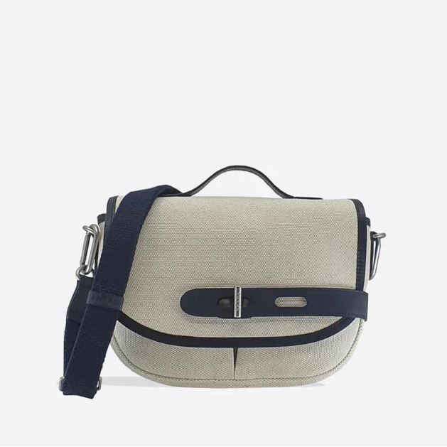 Sac besace S natté chavre et coton bio, THYRS PARIS, made in France